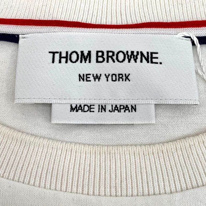 Thom Browne Thom Browne size3 White cotton round neck short sleeves Size US L / EU 52-54 / 3 - 6 Thumbnail