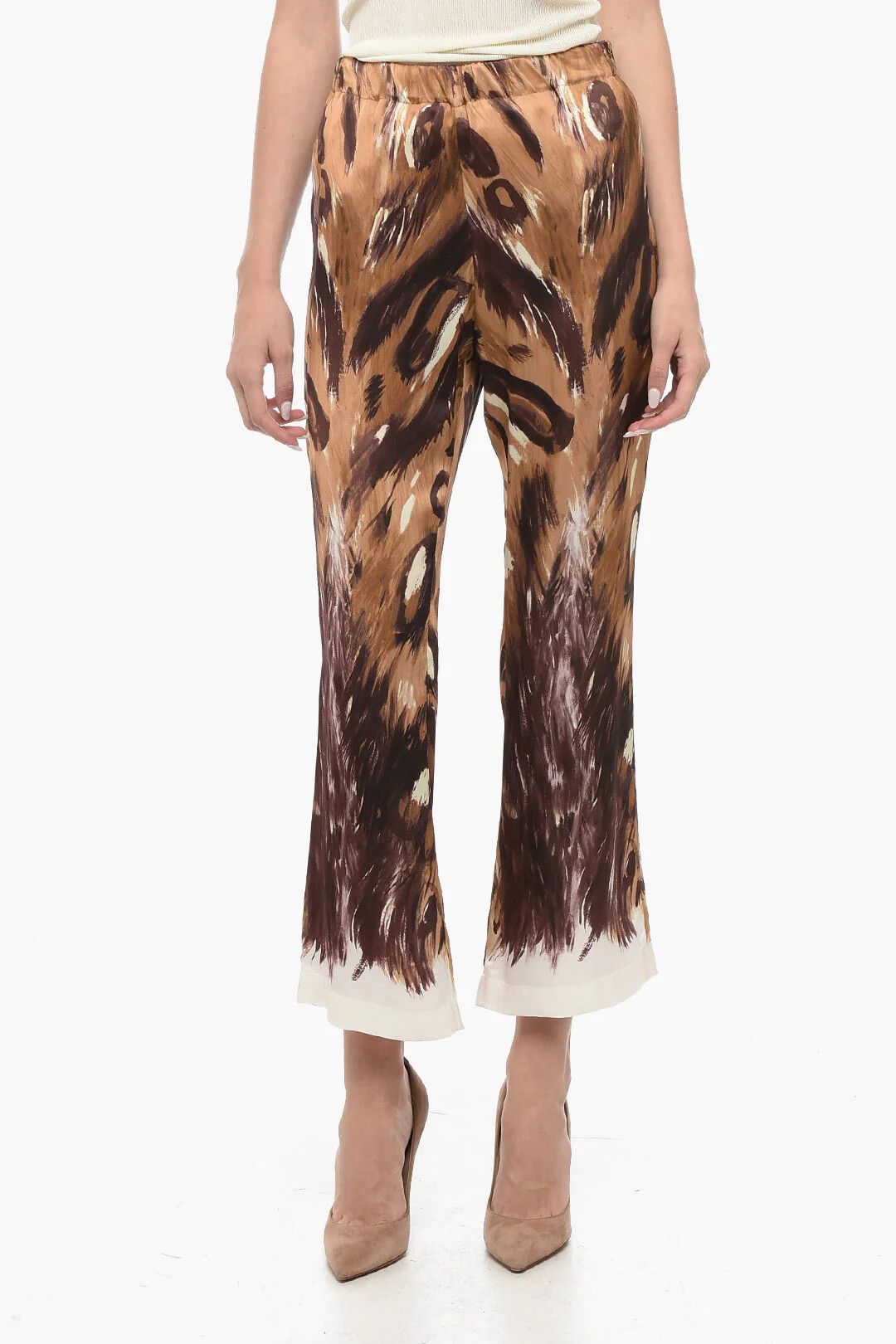 Marni og1mm0326 High-Waist Flared Pant in Brown Size 26" / US 2 / IT 38 - 1 Thumbnail