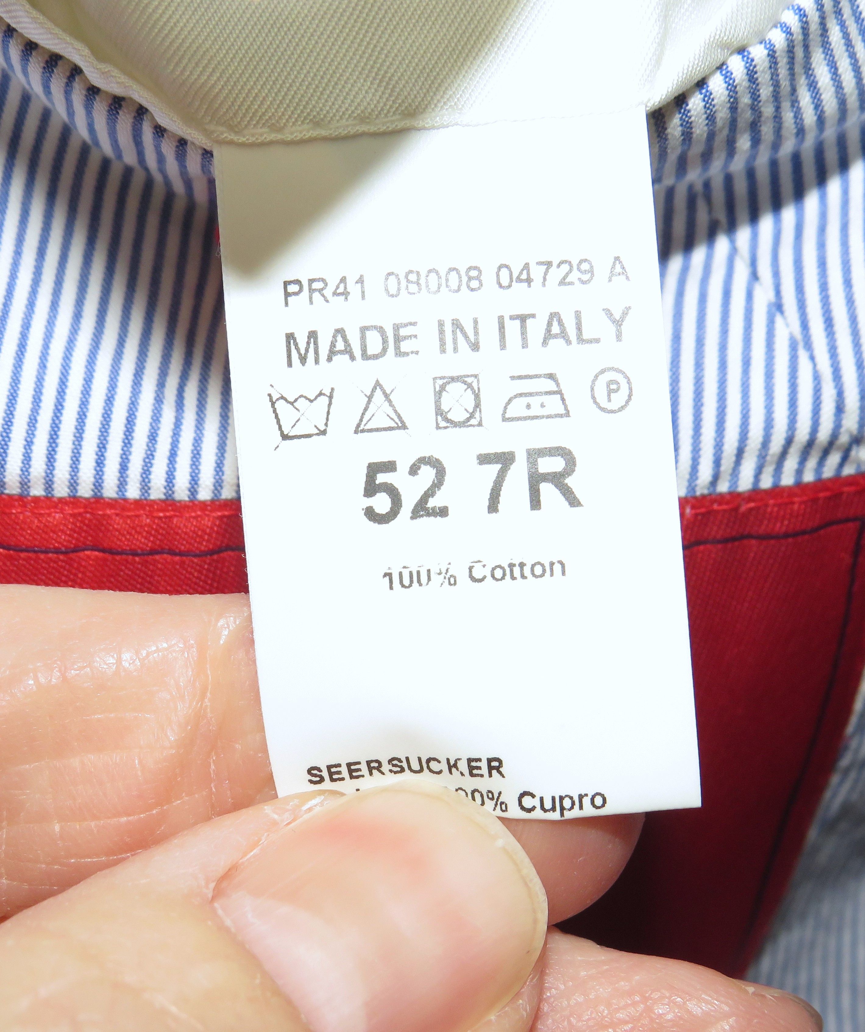 Isaia Sailor Seersucker Blue Stripe Current Three/Two Blazer 42R Size 42R - 14 Thumbnail