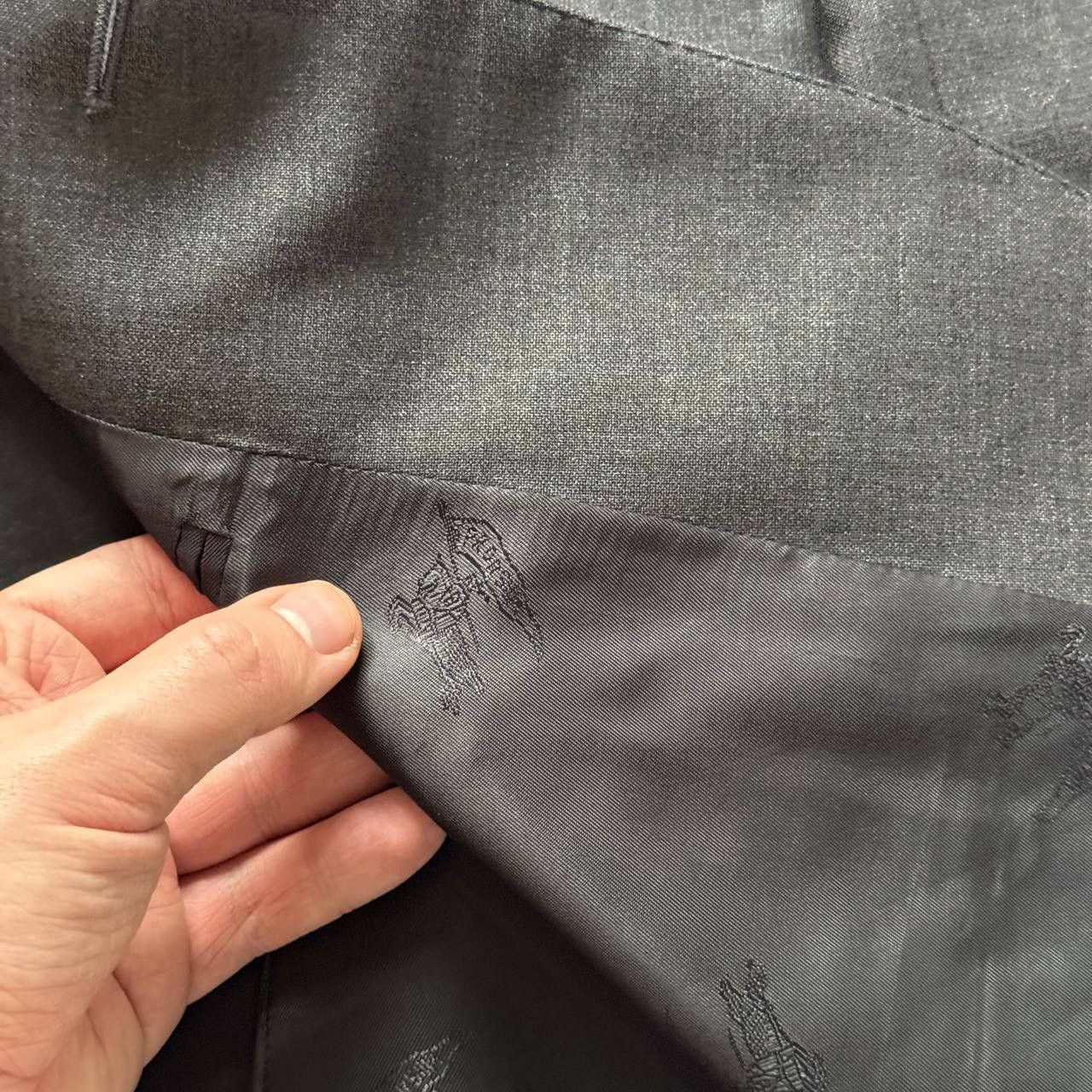 Burberry Crazy Vintage Wool Grey Burberry Suit Blazer Size 54R - 5 Thumbnail