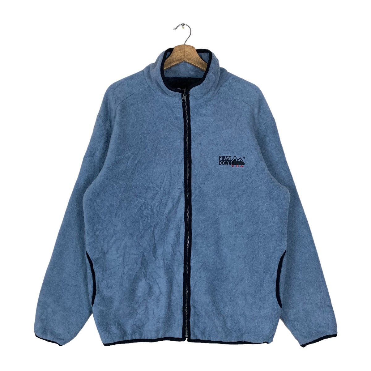 Vintage First Down USA Zipper Fleece Jacket