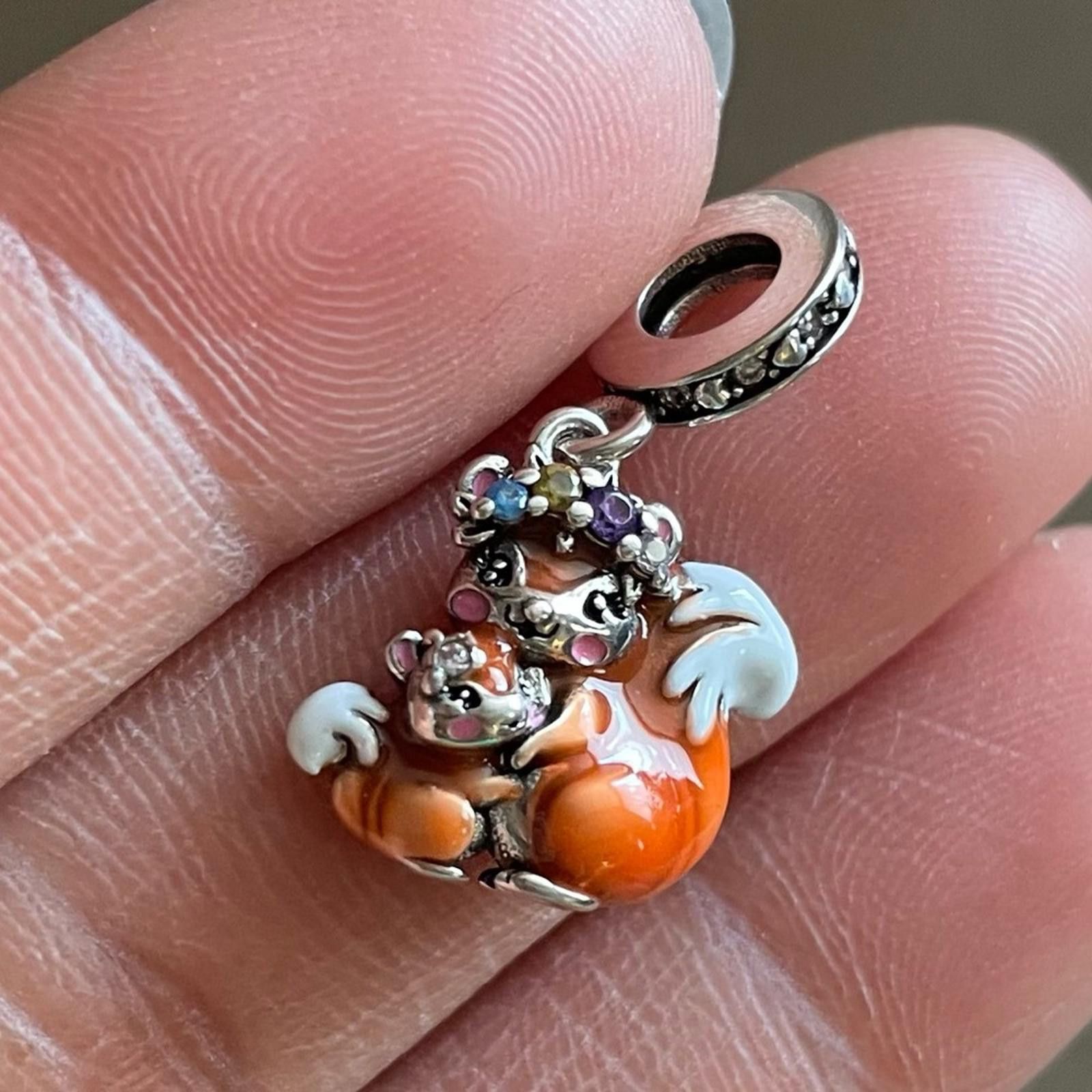 Other NWOT Mama & Baby Squirrel Dangle Charm Sterling Silver 925 Size ONE SIZE - 3 Thumbnail