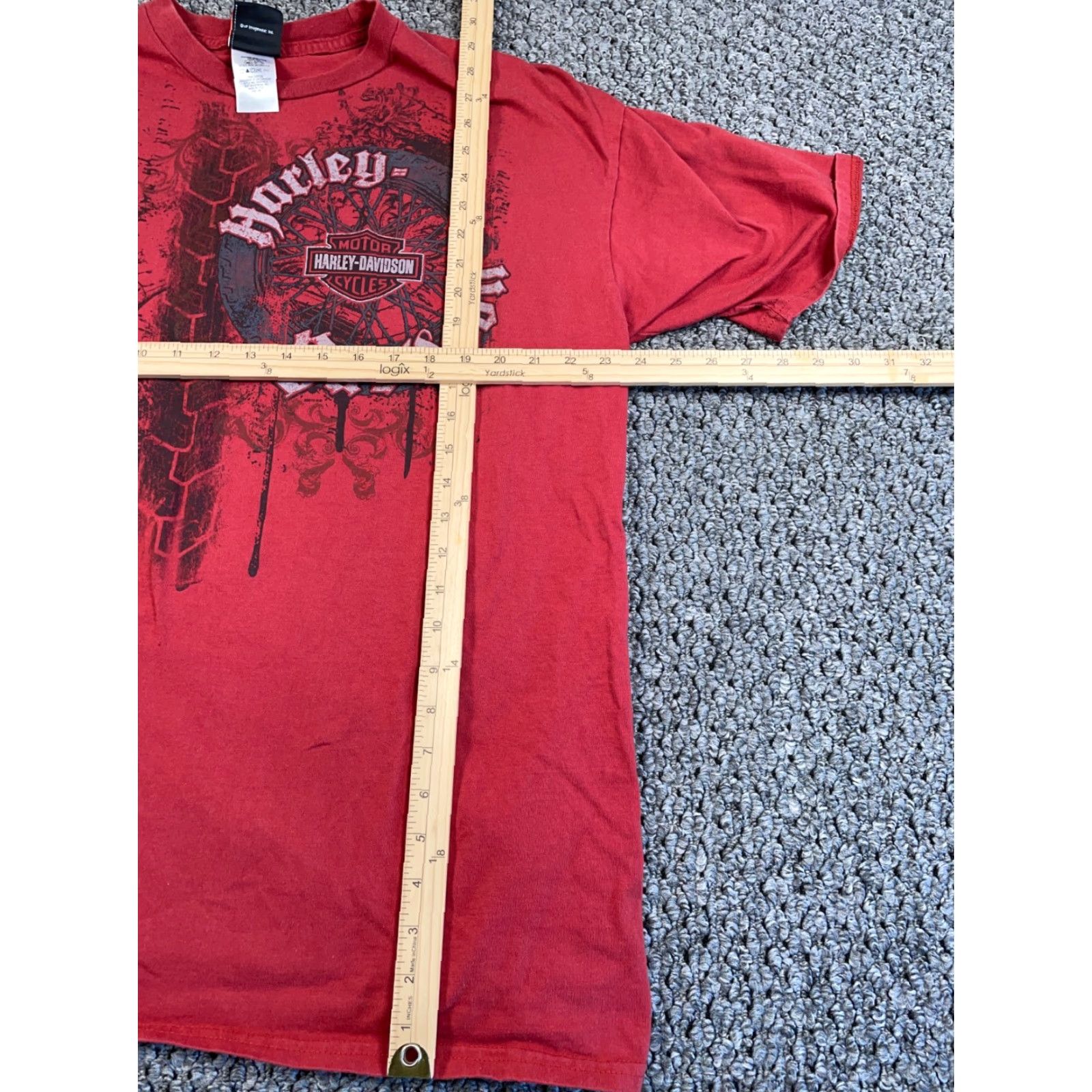 Harley Davidson Harley-Davidson Graphic Print T-Shirt Adult 2XL Red Biker Birch Run Michigan Mens Size US XXL / EU 58 / 5 - 6 Thumbnail