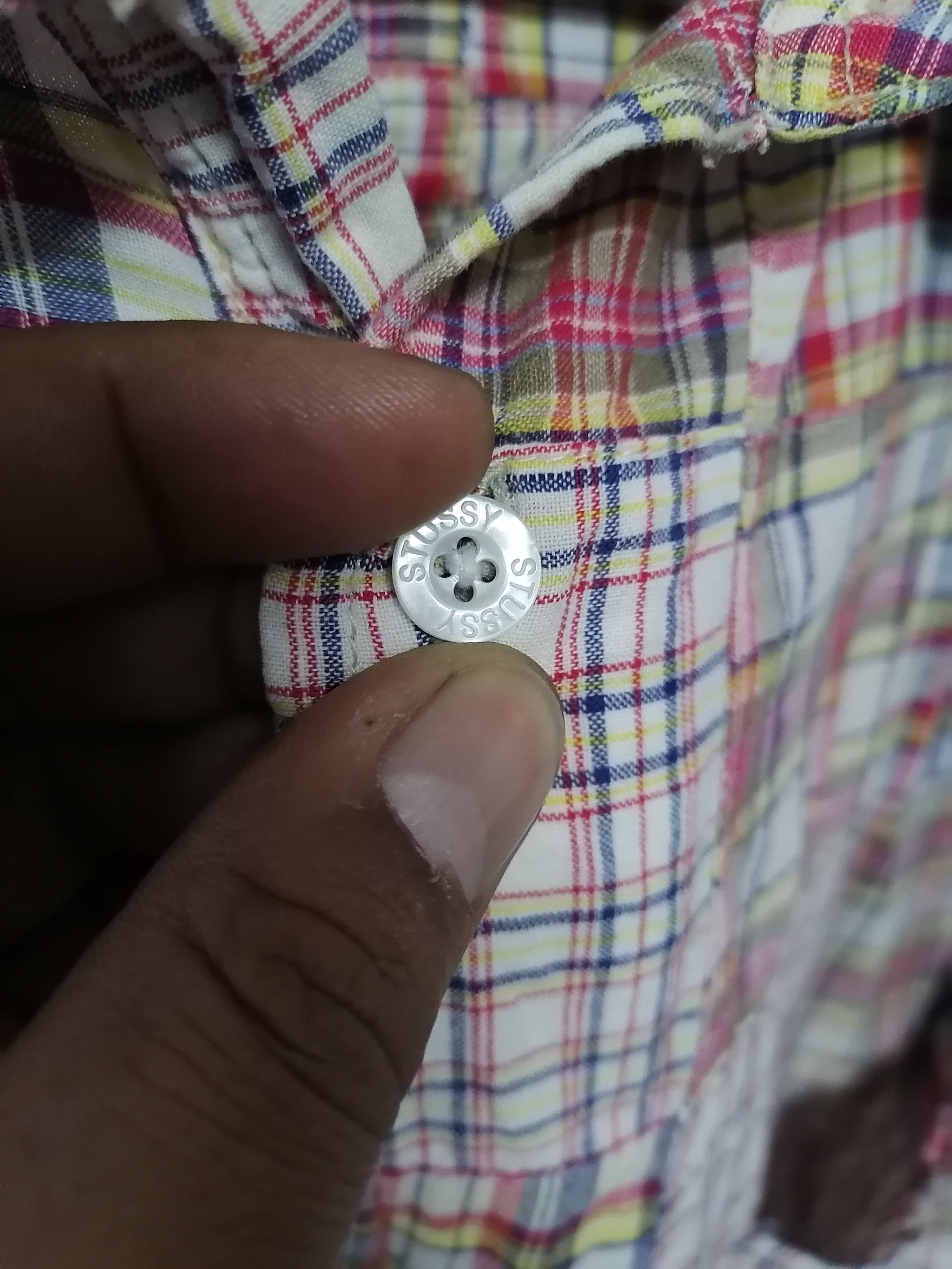 Vintage Vintage 90s Stussy Tartan Plaid Patchwork Button Up Shirt Size US M / EU 48-50 / 2 - 6 Thumbnail