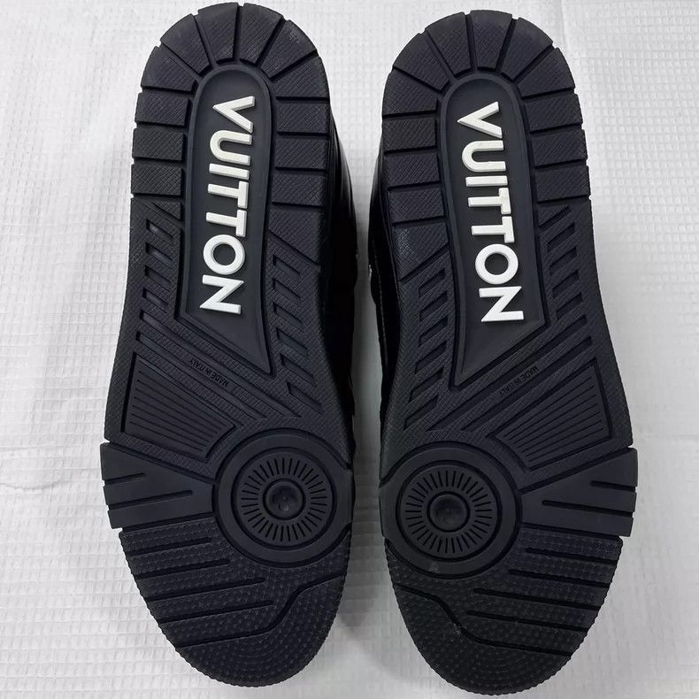 Louis Vuitton louis vuitton black leather sneakers-2507 Size US 7.5 / EU 40-41 - 7 Thumbnail