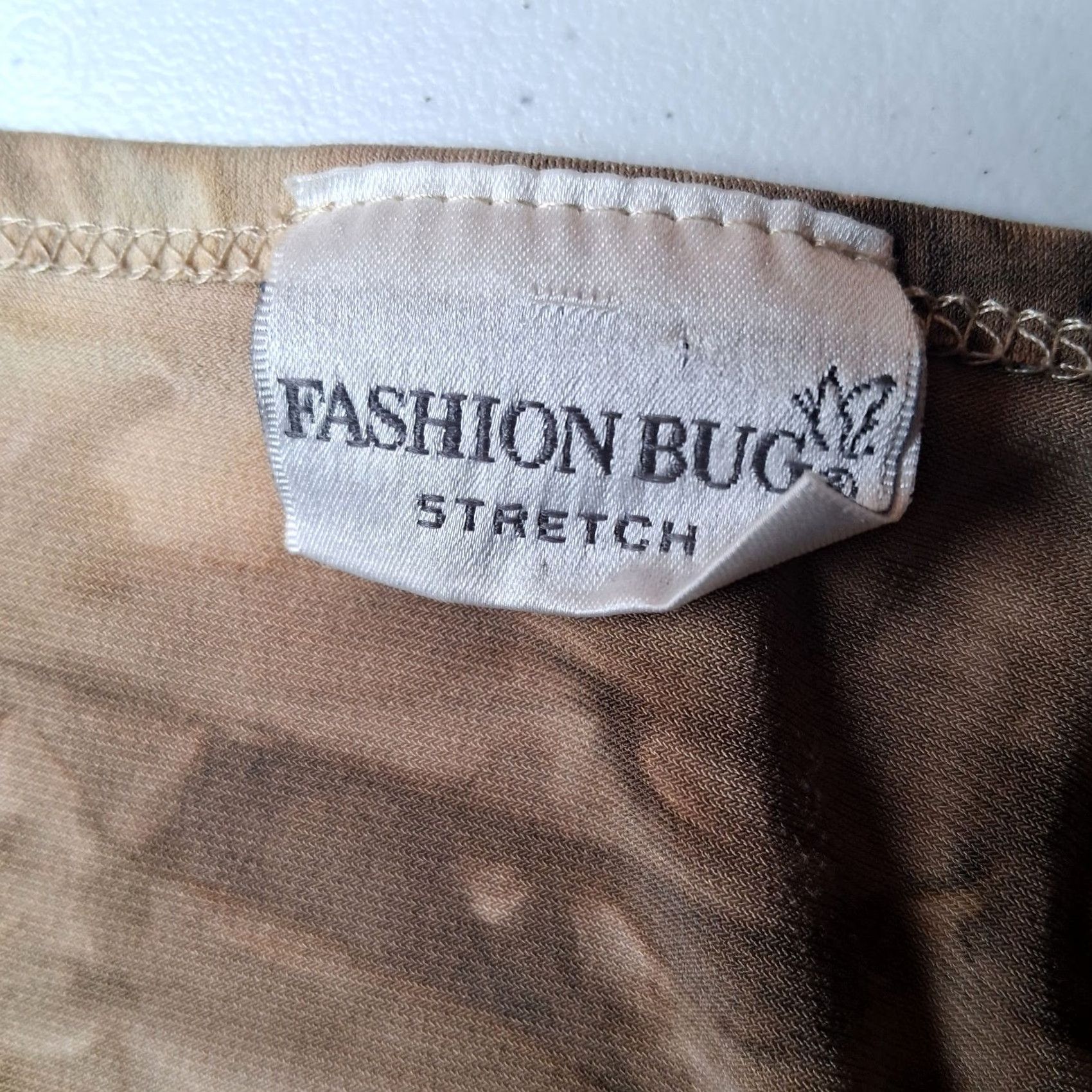 Vintage VINTAGE Fashion Bug Shirt XL Brown Tie Dye Sequin Embroidered Stretch Size XL / US 12-14 / IT 48-50 - 6 Thumbnail