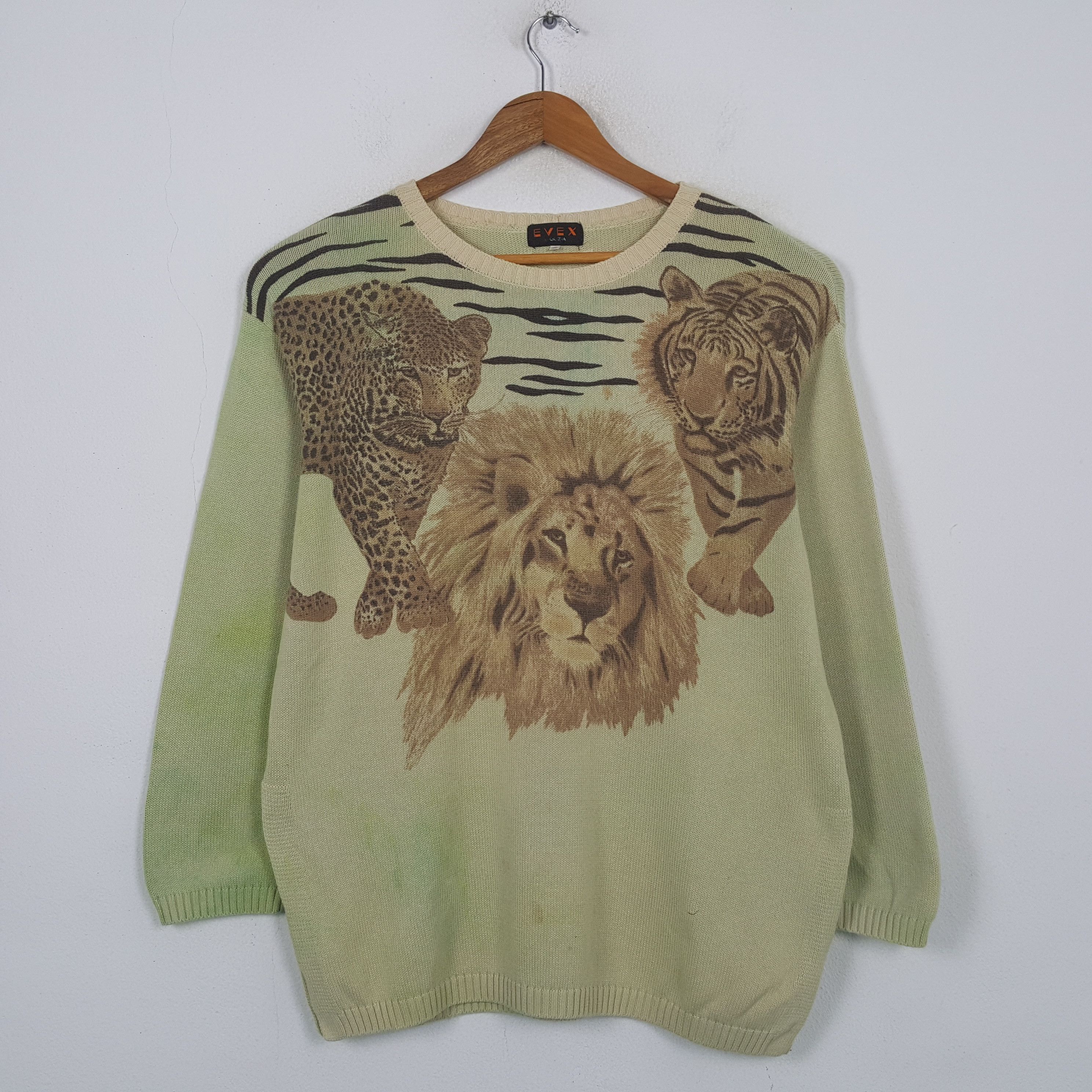 Japanese Brand Vintage Evex Wild Life x Japan Brand Habitat Knitwear RR1 Size L / US 10 / IT 46 - 1 Thumbnail