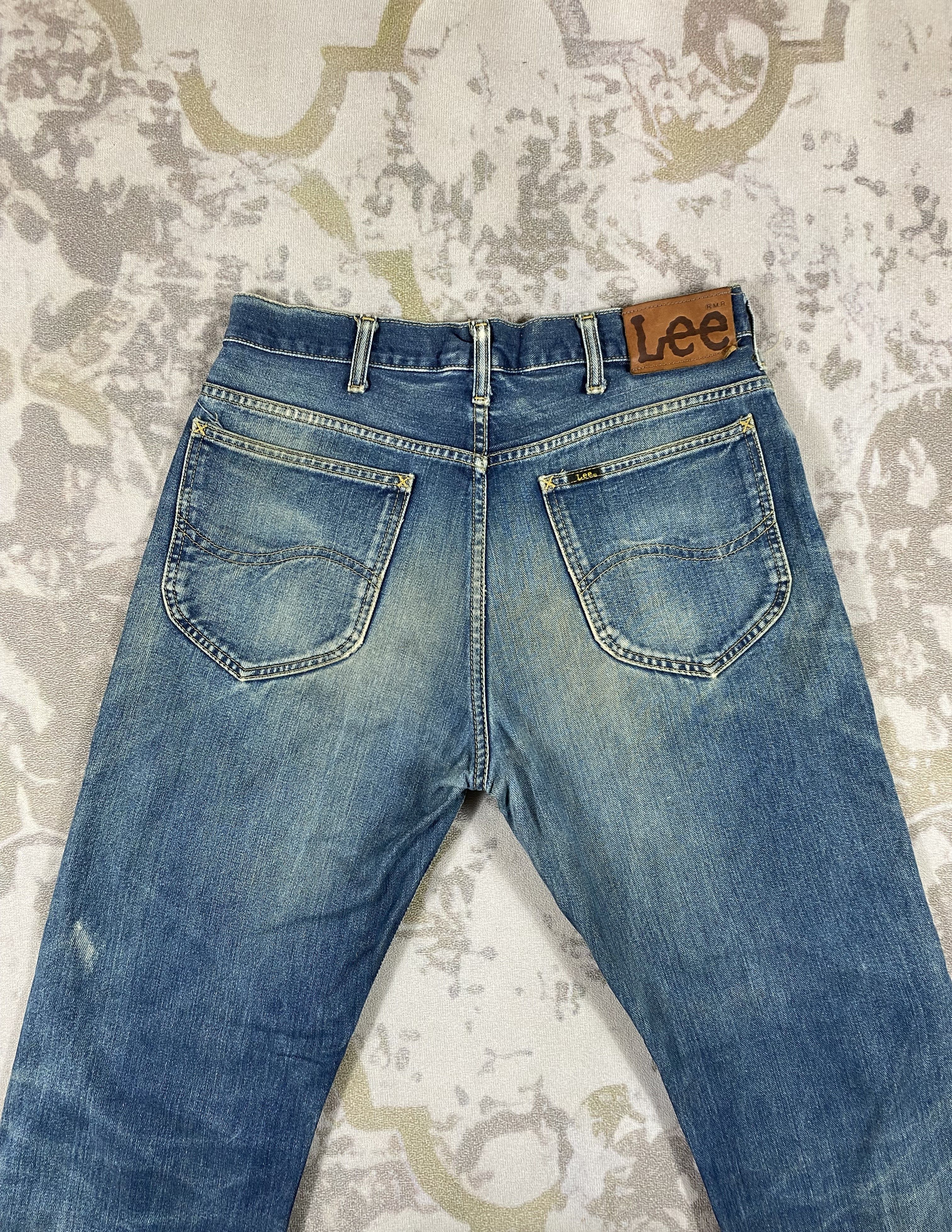 Vintage 31x32.5 Vintage 80s Lee Distressed Selvedge Redline-JN3948 Size US 31 - 4 Thumbnail