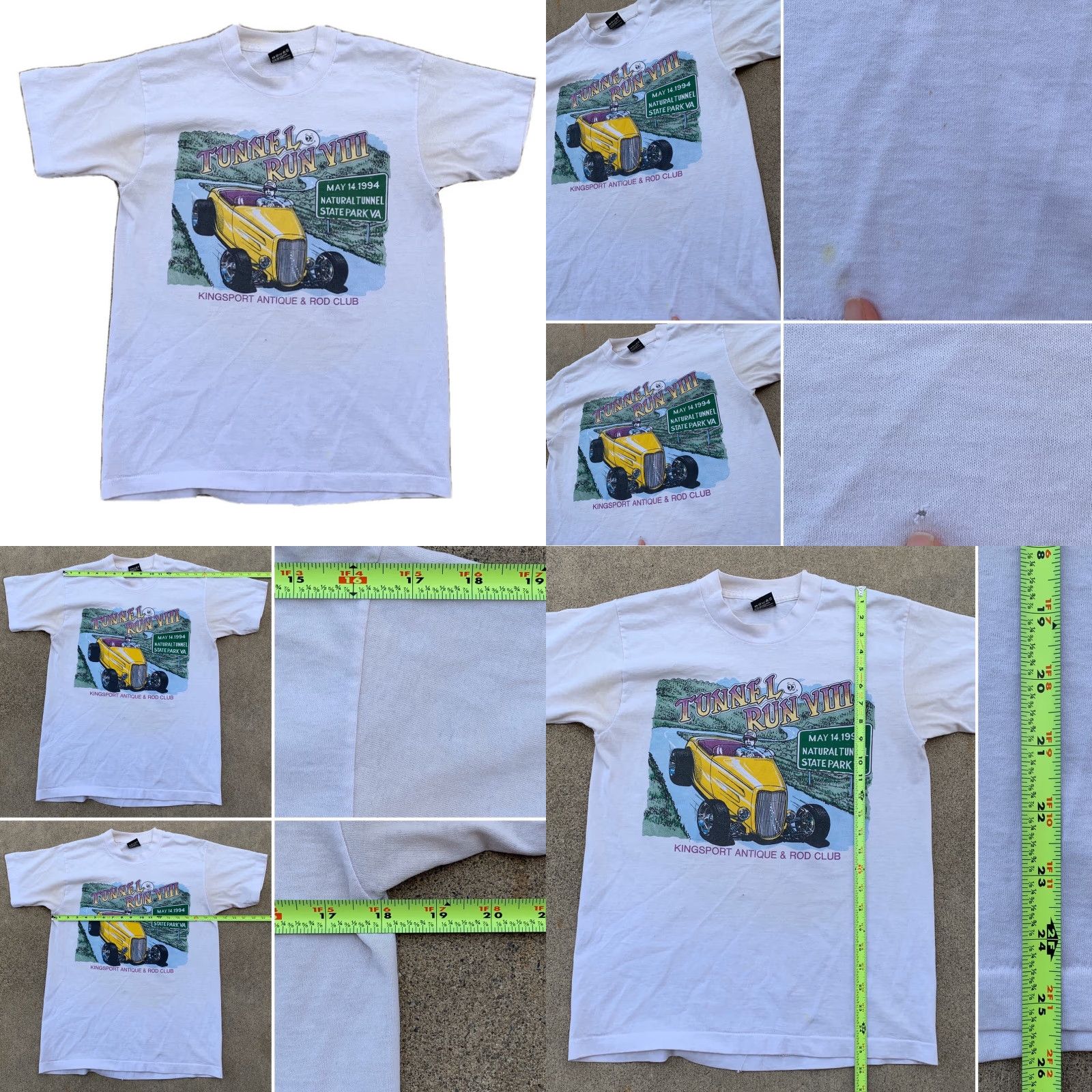 Vintage VINTAGE Tunnel Run 1994 White T-Shirt M Unisex Graphic Tee 50/50 Best Kingsport VA Historic Shirt Mens Womens Size US M / EU 48-50 / 2 - 8 Thumbnail