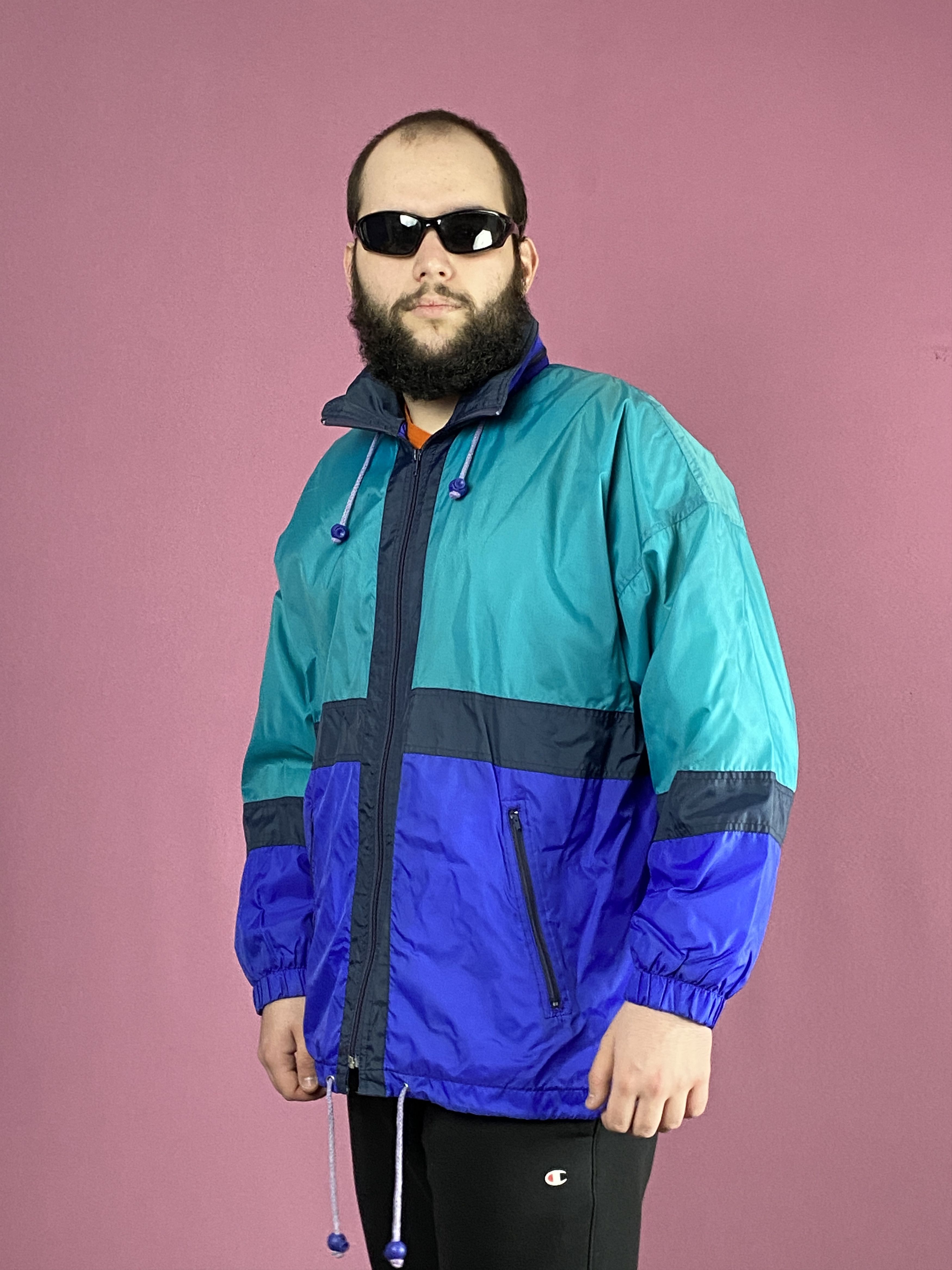 Vintage 90s Vintage Men's Rain Jacket - M Windbreaker Rain Coat Size US M / EU 48-50 / 2 - 2 Thumbnail
