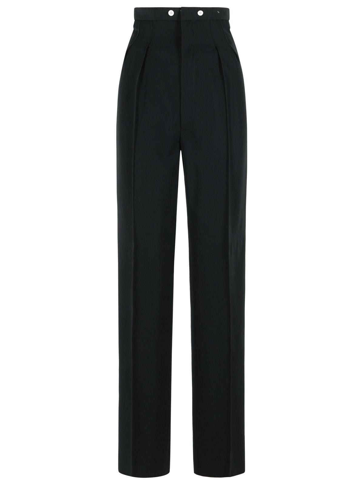 Maison Margiela MAISON MARGIELA Black Wool Pants Size 27" / US 4 / IT 40 - 1 Thumbnail