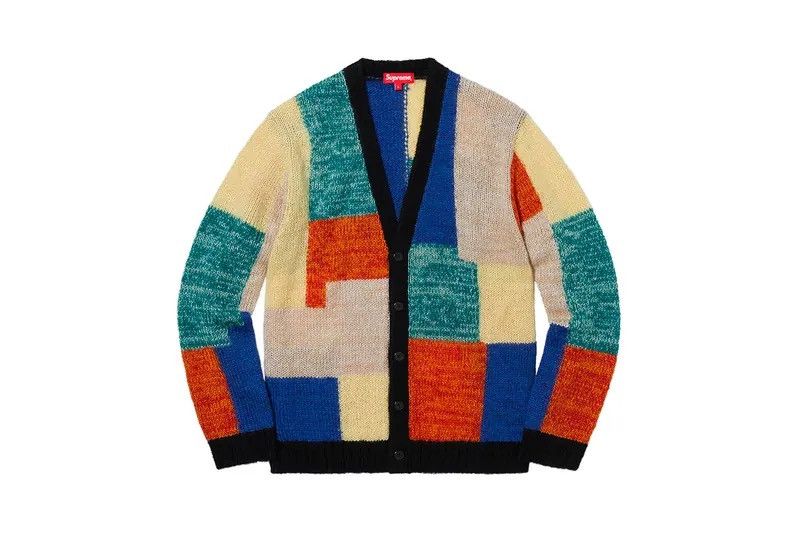 Supreme Supreme Patchwork Mohair Cardigan Grailed