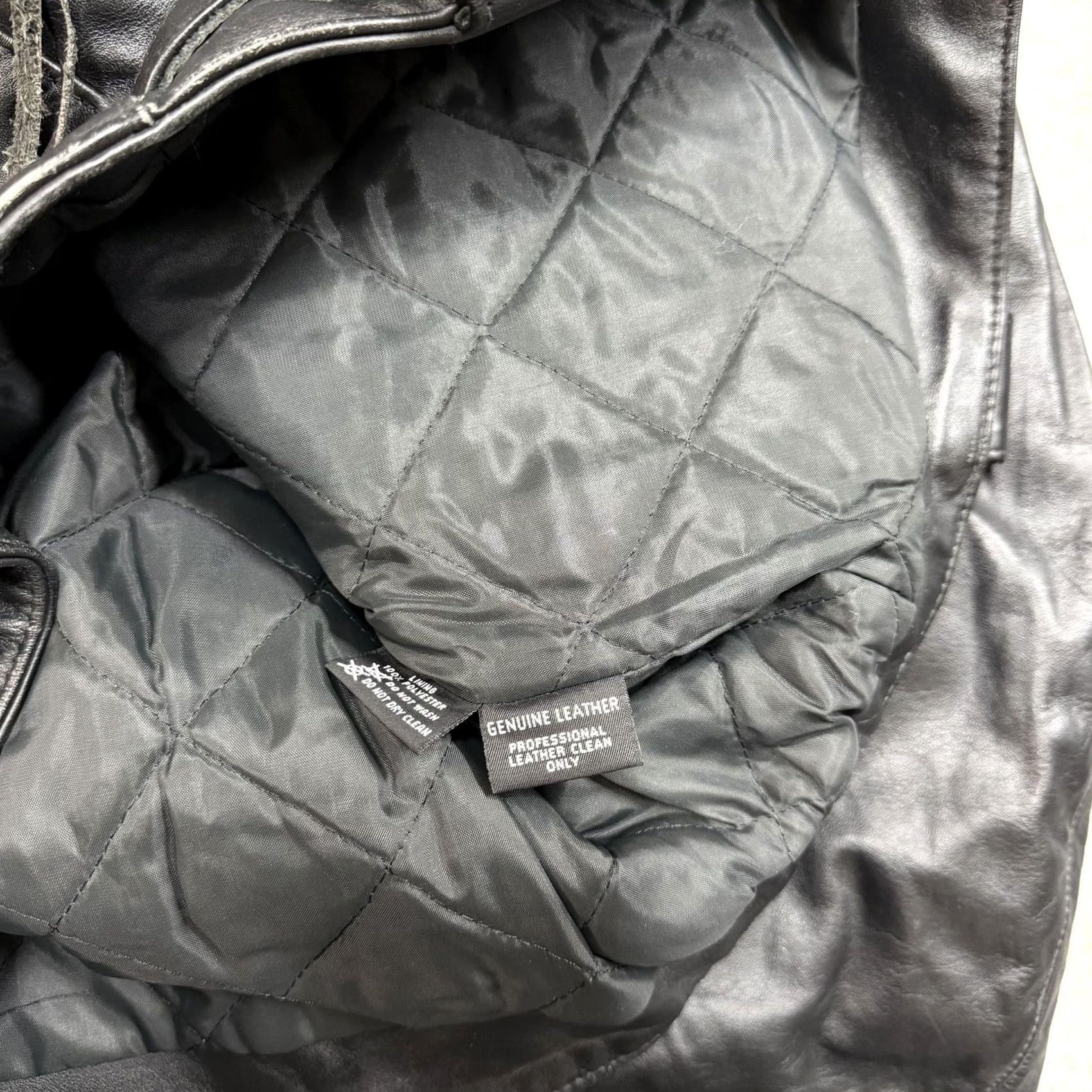 Harley Davidson Harley-Davidson Jacket Mens 42 Black Leather Motorcycle Belted Quilted Lined USA Jacket Size US XS / EU 42 / 0 - 4 Thumbnail