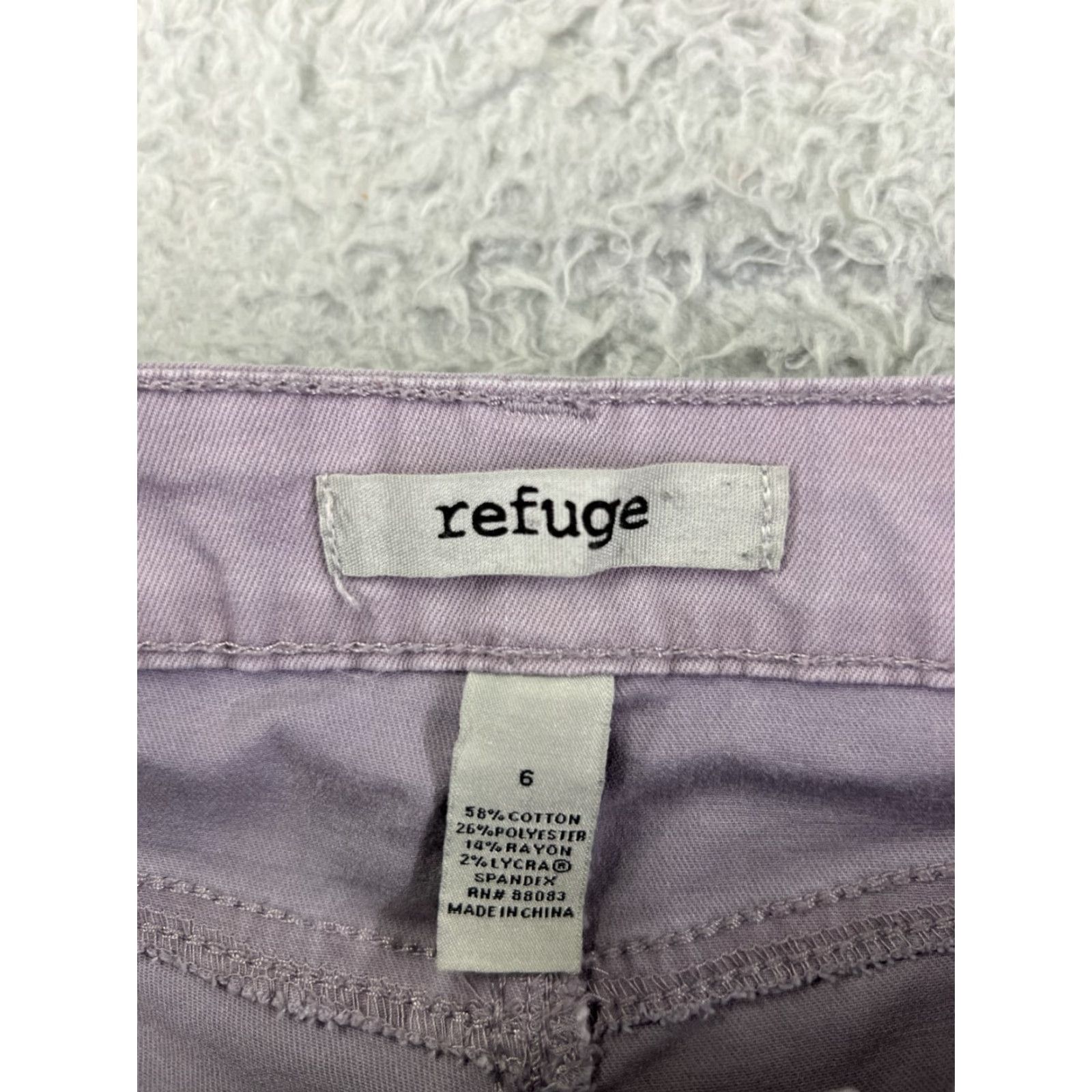 Vintage Refuge Jeans Womens 6 Purple Denim Skinny Low Rise 27x27 Cotton Blend 5-Pocket Embroidered Stretch Size 28" / US 6 / IT 42 - 6 Thumbnail