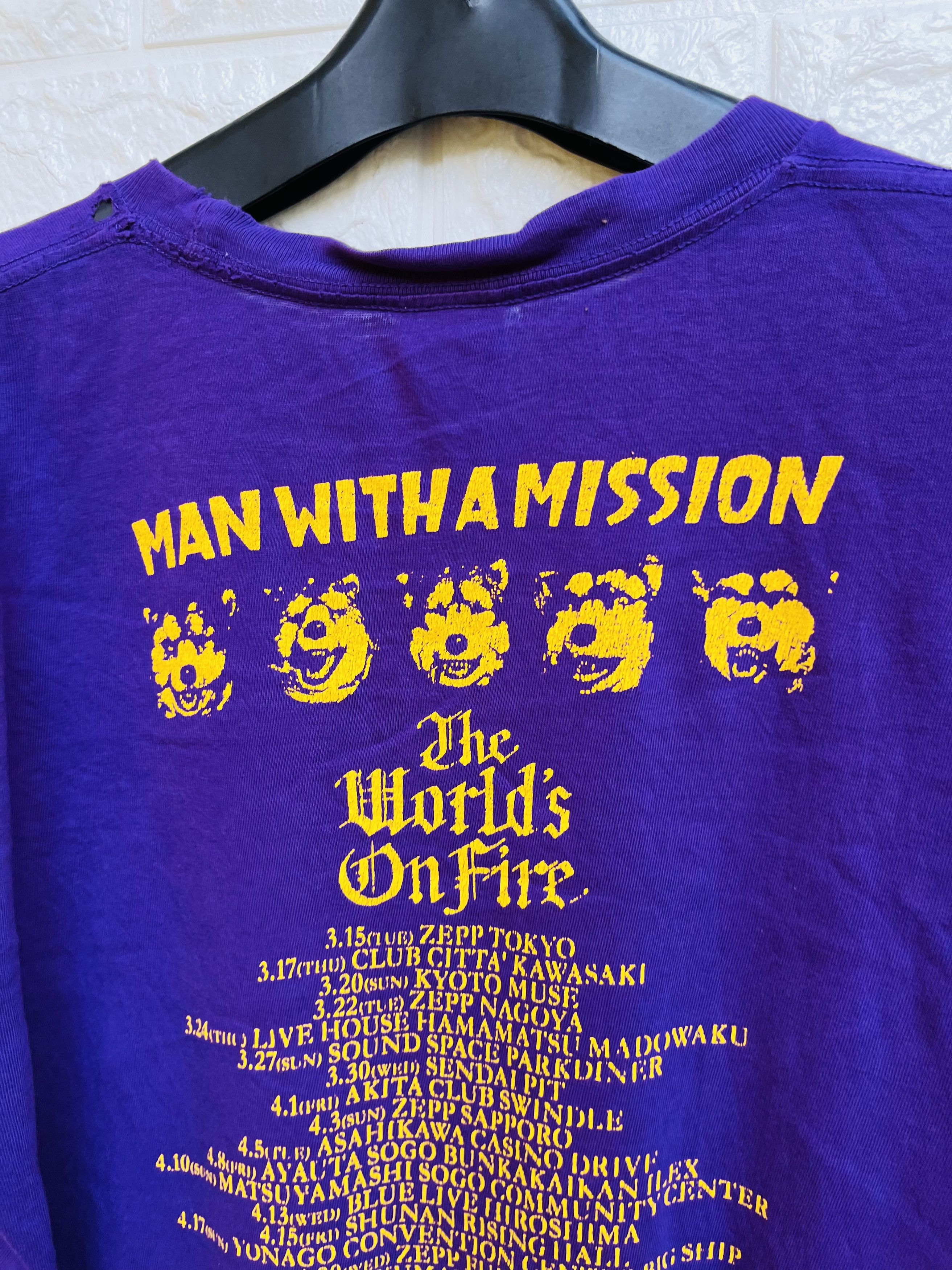Band Tees × Japanese Brand × Vintage Vintage Man With A Mission Japanese Designer Fashion Style Size US M / EU 48-50 / 2 - 6 Thumbnail