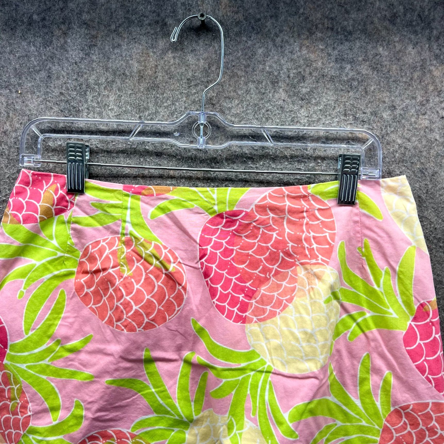 Lilly Pulitzer VINTAGE Lilly Pulitzer Skirt Womens 10 Pink Green Pineapple Print Cotton Pencil Regular Short Women Mens Size 32" / US 10 / IT 46 - 6 Thumbnail