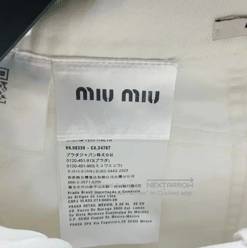 Miu Miu Miu Miu White Cotton Skirt for Women . Size 27" / US 4 / IT 40 - 5 Thumbnail