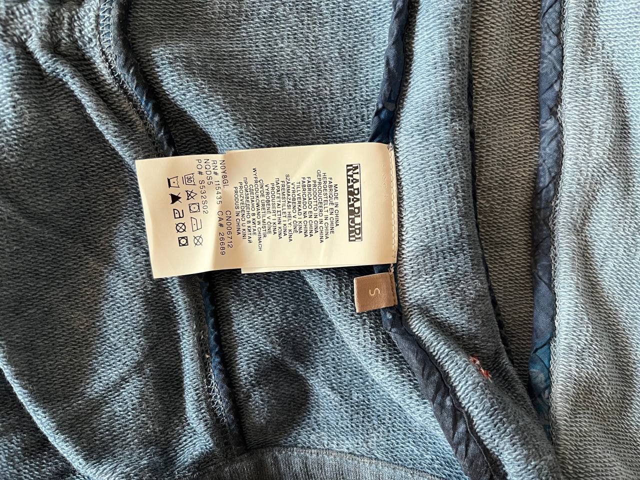 Napapijri × Vintage Napapijri vintage navy blue distressed cotton biker jacket Size S / US 4 / IT 40 - 6 Thumbnail