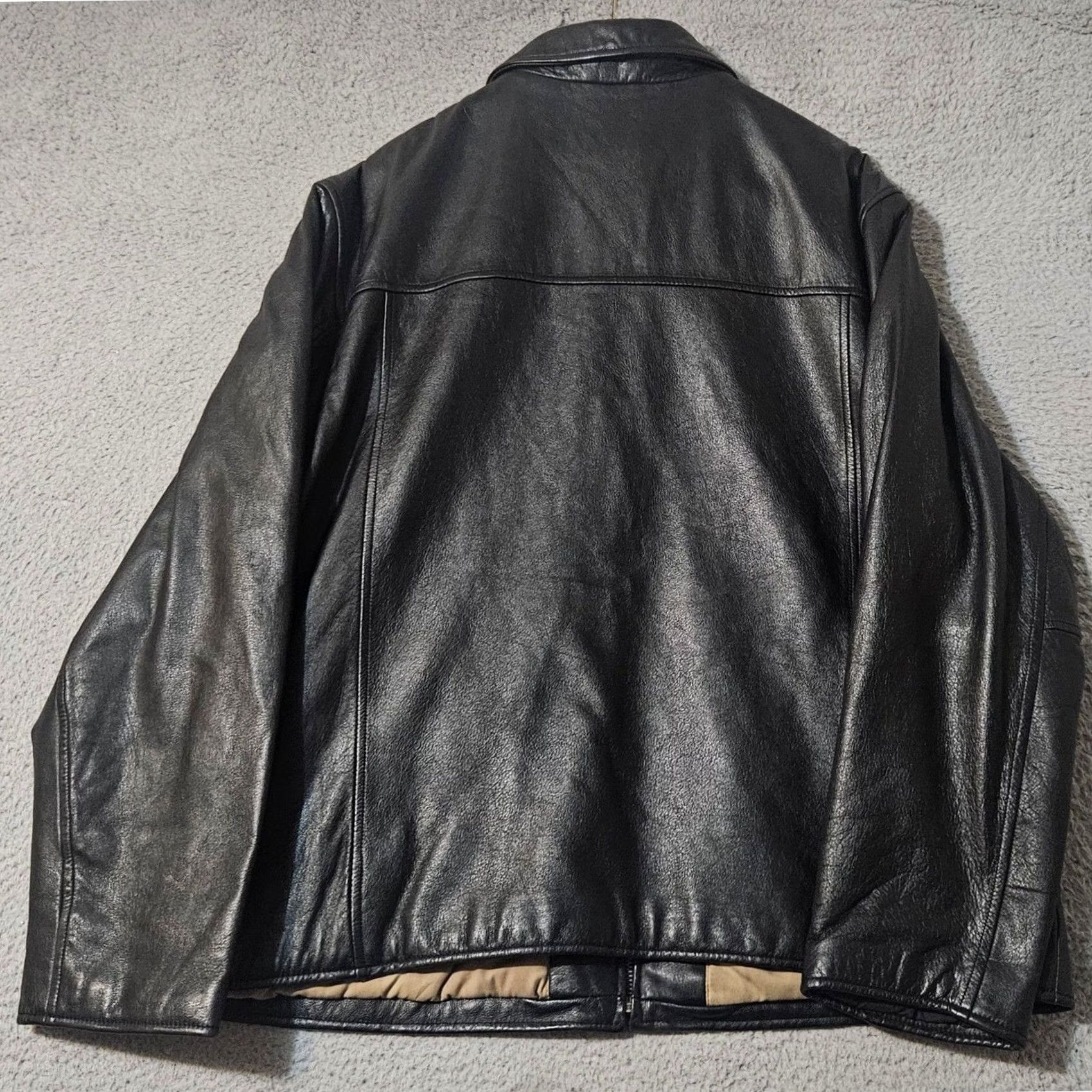 Dockers Dockers Jacket Coat Men's Size XL Black 100% Cow Leather Full Zip Size US XL / EU 56 / 4 - 3 Thumbnail