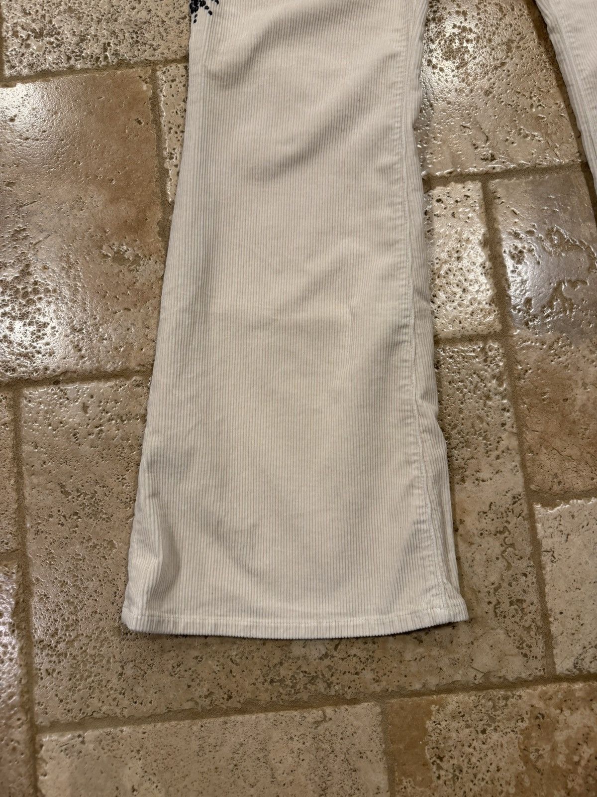 Cout de la Liberte Coût De La Liberté Jimmy-Star Studs Cord Flare Ivory Pants Size US 34 / EU 50 - 2 Thumbnail