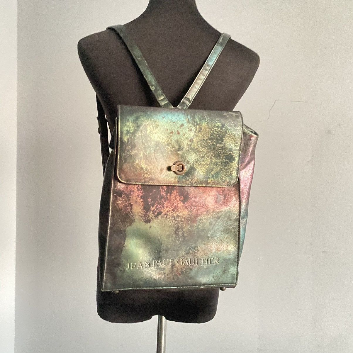 Jean Paul Gaultier 1995 Jean Paul Gaultier Cyber Rust Bagpack Size ONE SIZE - 3 Thumbnail