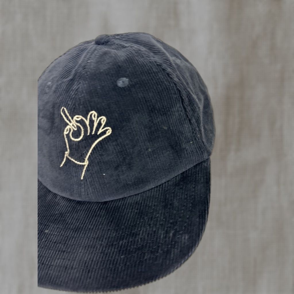 Port Authority Mr. Zips Gray Corduroy Baseball Cap One Size Adjustable SnapBack 420 Joint Roll Mens Size ONE SIZE - 1 Thumbnail