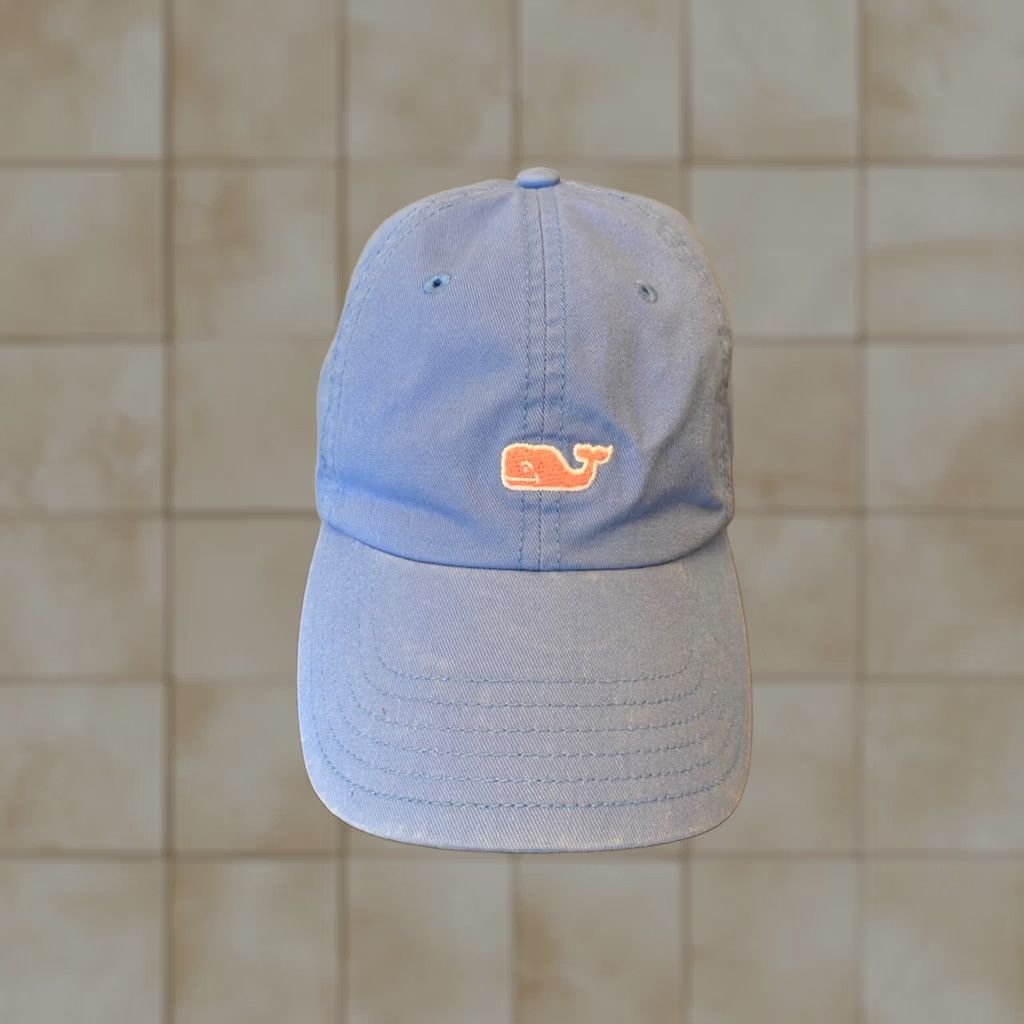 Vineyard Vines Vineyard Vines Hat Blue Pink Whale Logo Lightweight On The Go Strapback Hat Size ONE SIZE - 1 Thumbnail