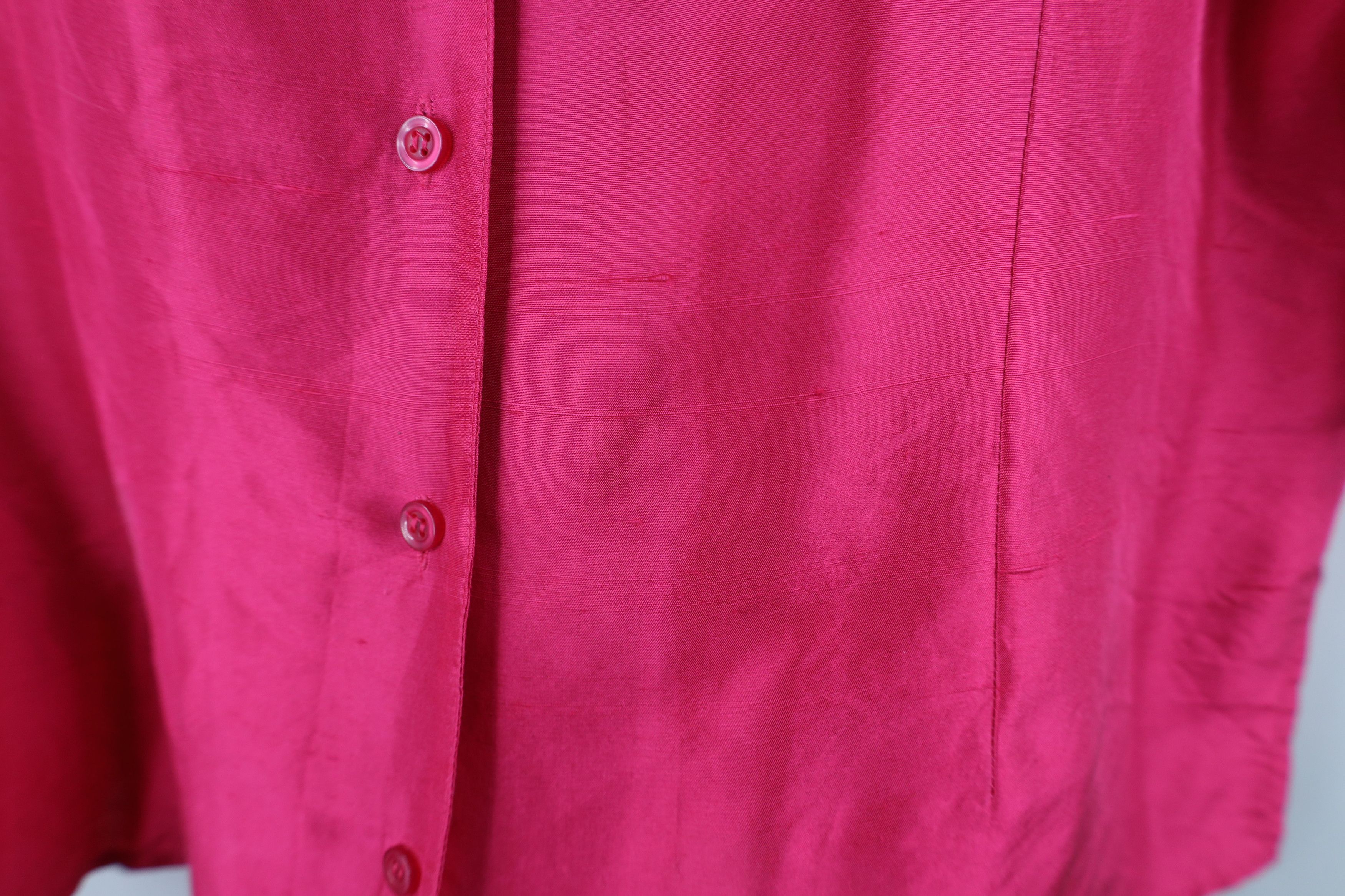 Vintage Vintage 90s Streetwear Silk Camp Collar Button Shirt Pink Size XL / US 12-14 / IT 48-50 - 8 Thumbnail