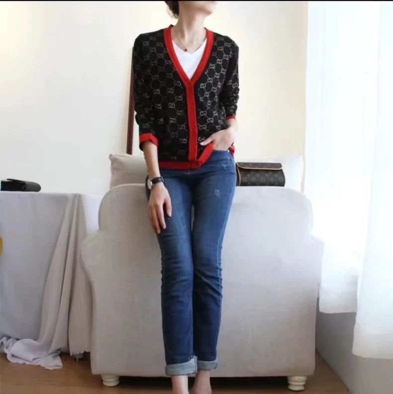 Gucci GucciBlue and red snowflake GG knitted women's cardigan 250 Size S / US 4 / IT 40 - 8 Thumbnail