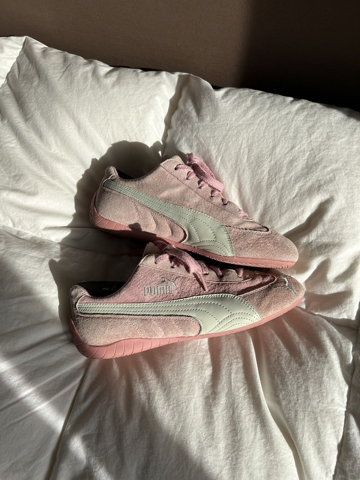 Puma × Vintage Vintage Puma Speed Cat Pink Sneakers 2yk Size US 8.5 / IT 38.5 - 1 Thumbnail
