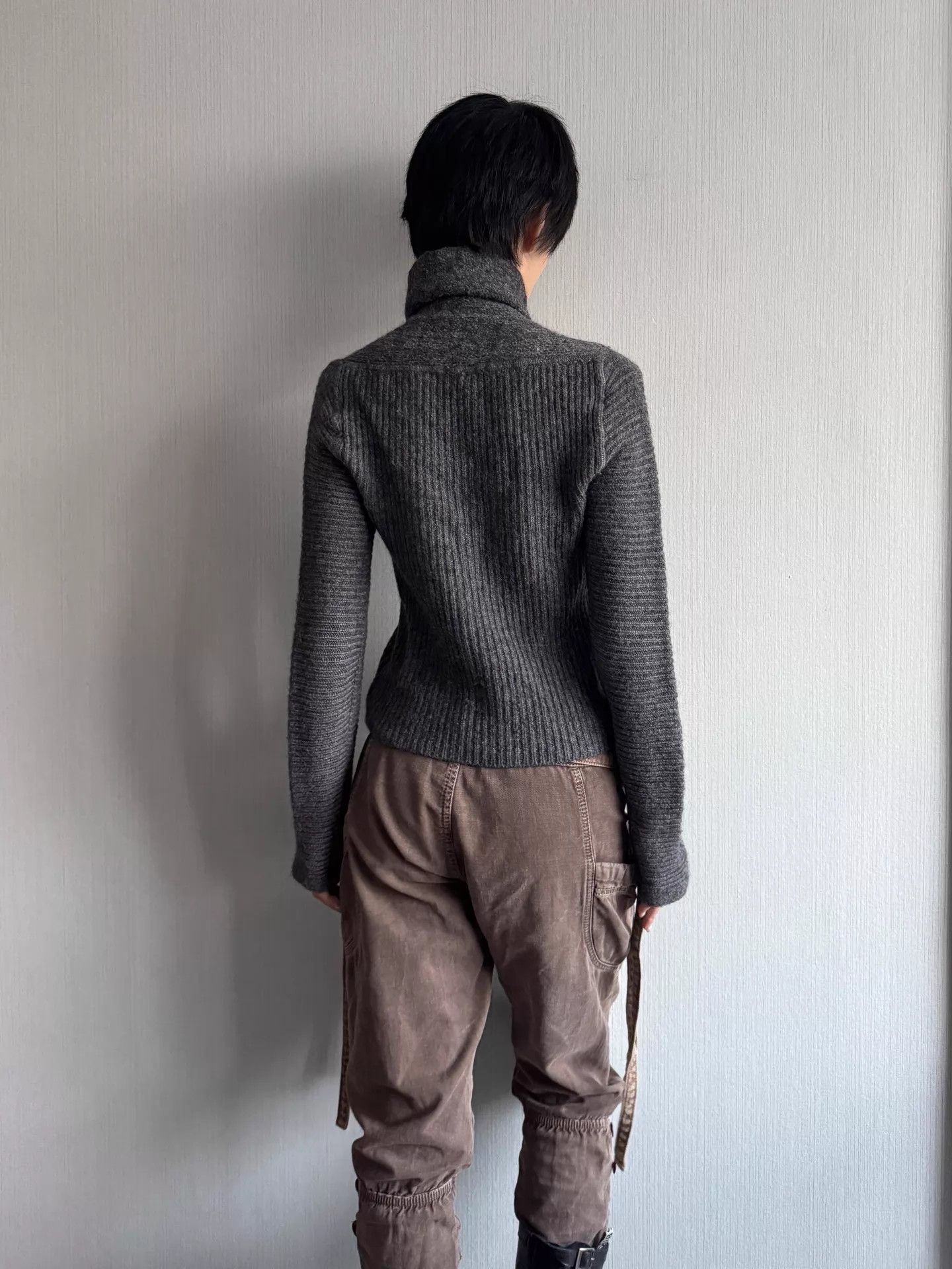 Armani Armani Jeans Vintage Wool Stand Collar WC LS ShortSweater S Size S / US 4 / IT 40 - 3 Thumbnail