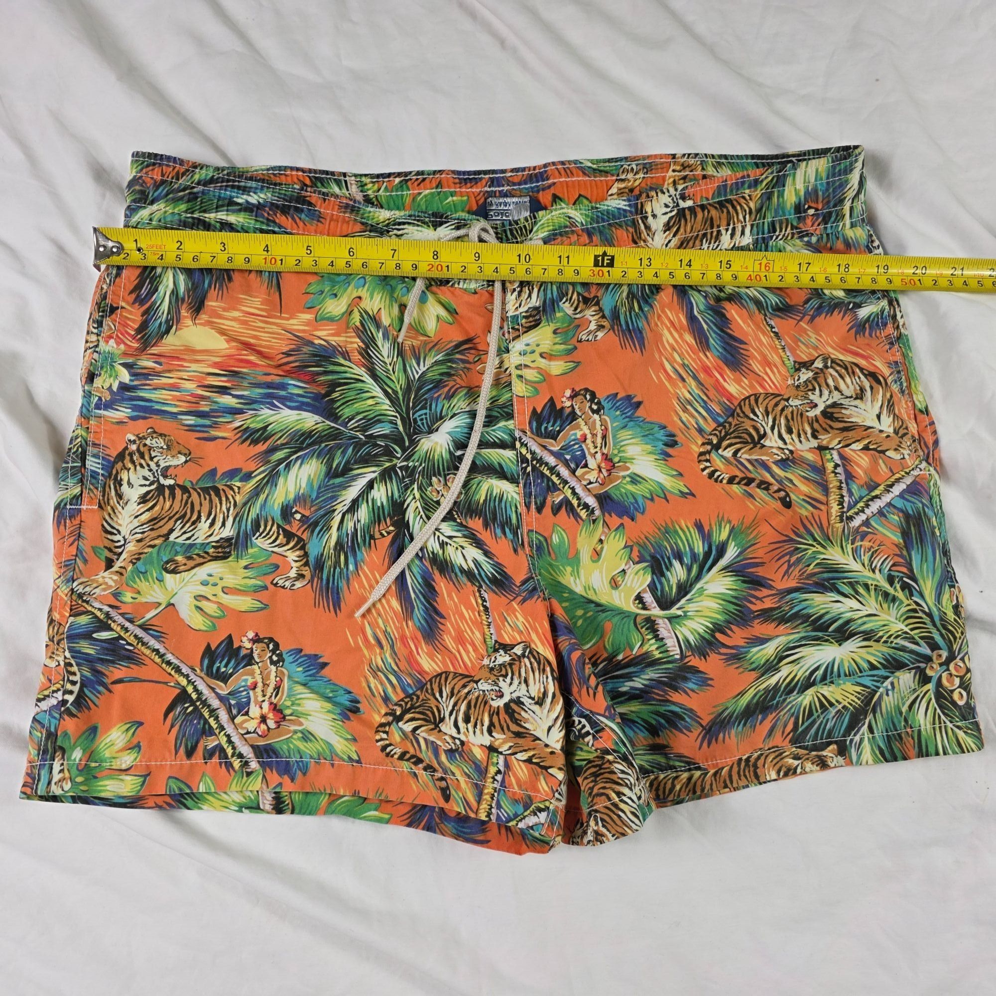 Polo Ralph Lauren Polo Ralph Lauren Mens Small Tropical Print Swim Trunks Oran Size US 30 / EU 46 - 8 Thumbnail
