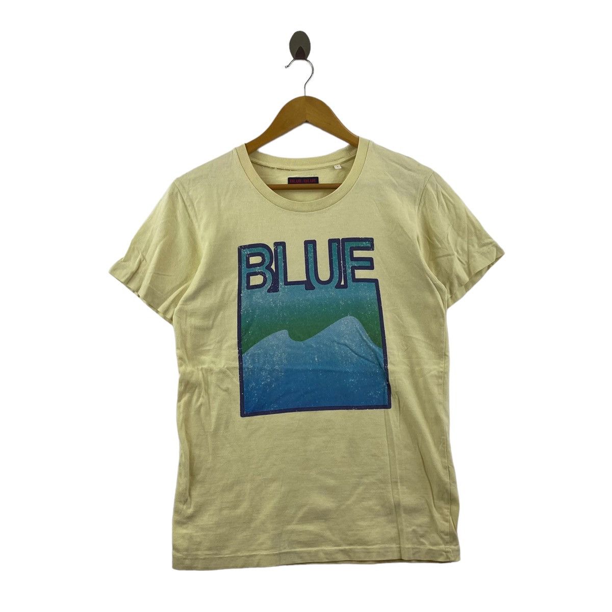 Vintage Vintage 90s BLUE/BLUE Brand Print Yellow Short Sleeve Shirt Size US S / EU 44-46 / 1 - 1 Thumbnail