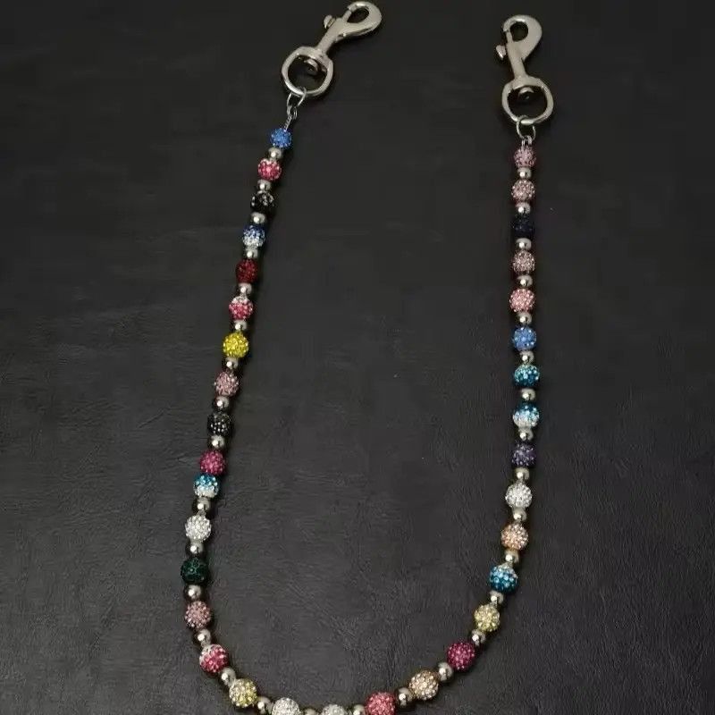 Jewelry Round Bead Rhinestone Multicolor Punk Pants Chain Size ONE SIZE - 3 Thumbnail