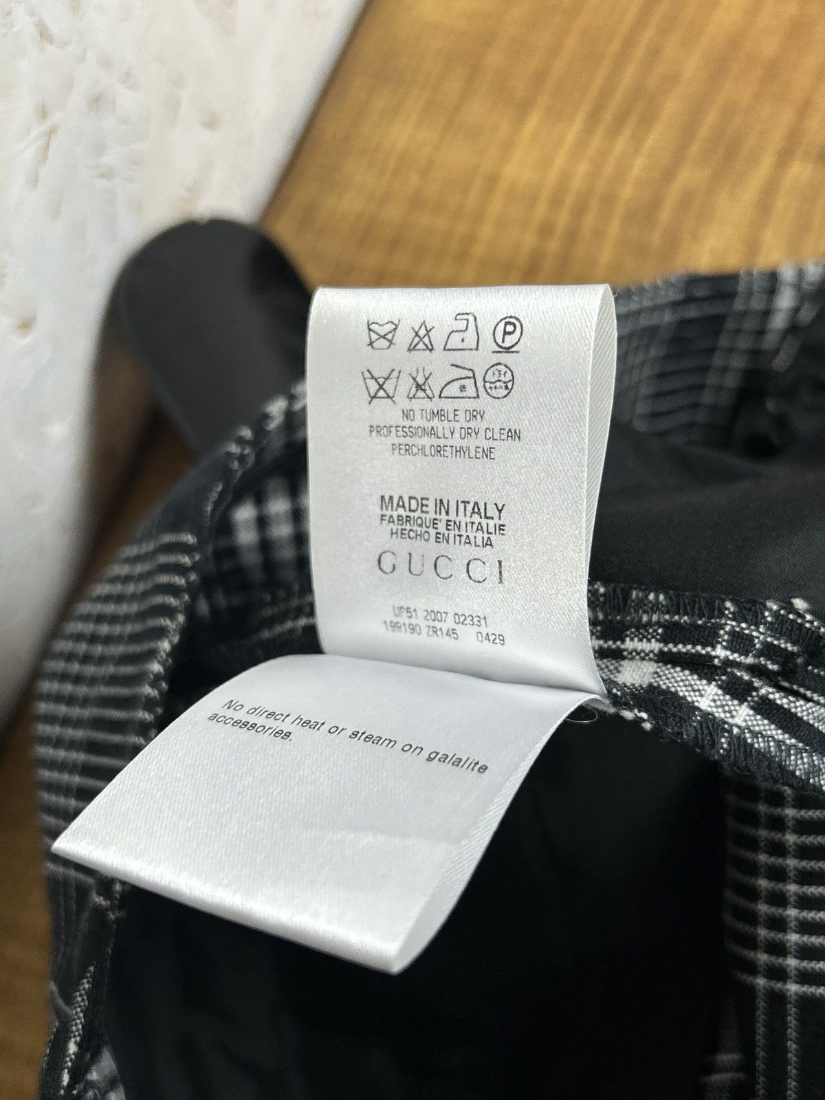 Gucci Vintage Gucci Plaid Checketed Striped Trousers 2007 Grey 38 Size 26" / US 2 / IT 38 - 12 Thumbnail