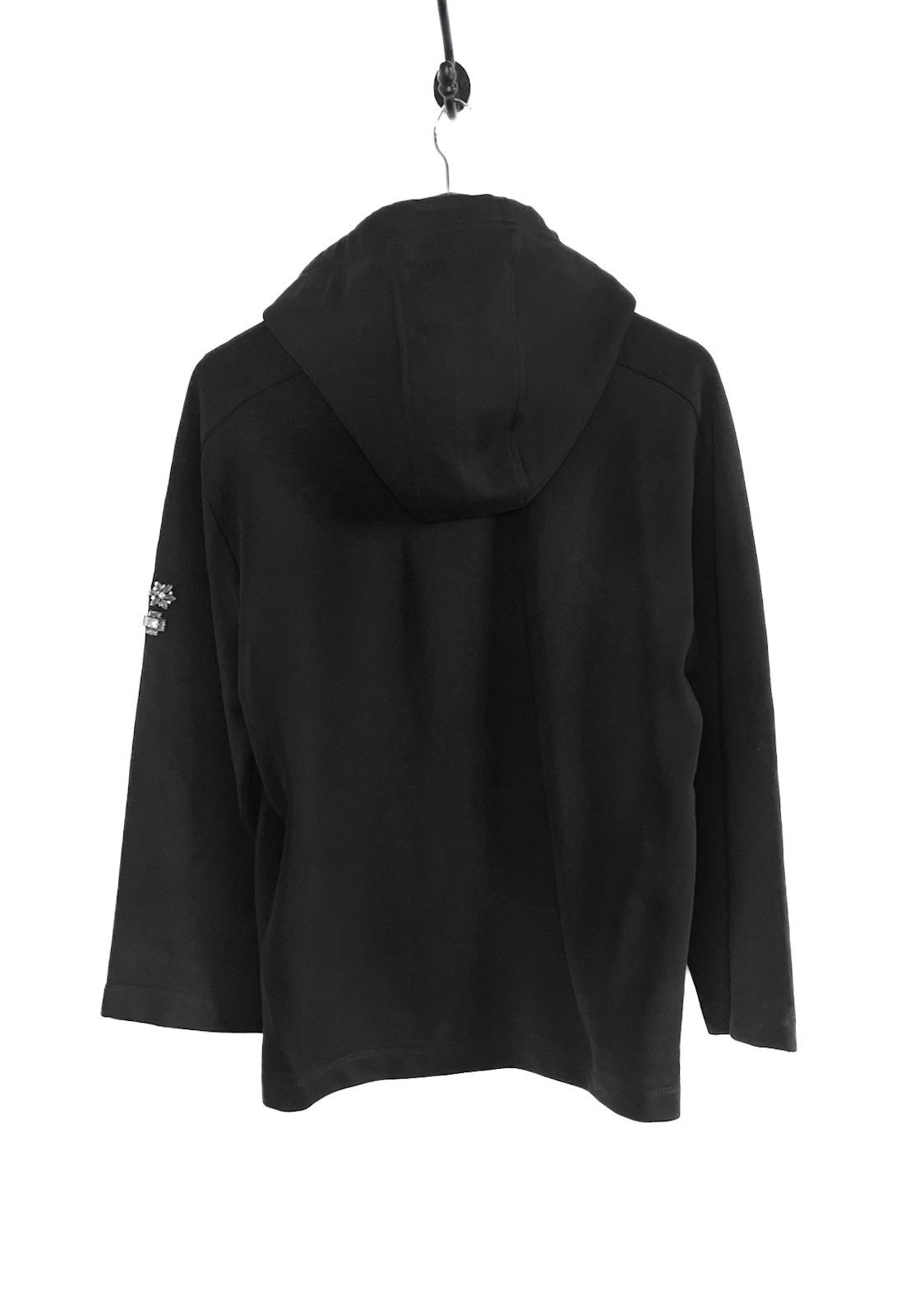 MCQ McQ Crystal Embellished Black Hoodie Size XS / US 0-2 / IT 36-38 - 2 Thumbnail