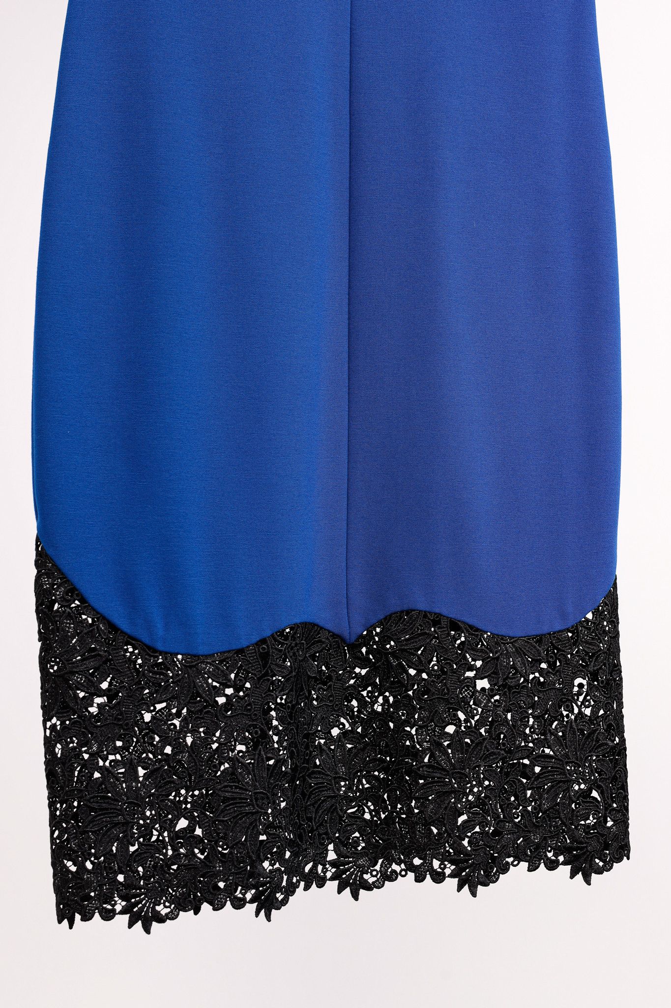 Stella McCartney Stella McCartney Blue Jersey Lace-Hem Dress Size L / US 10 / IT 46 - 6 Thumbnail
