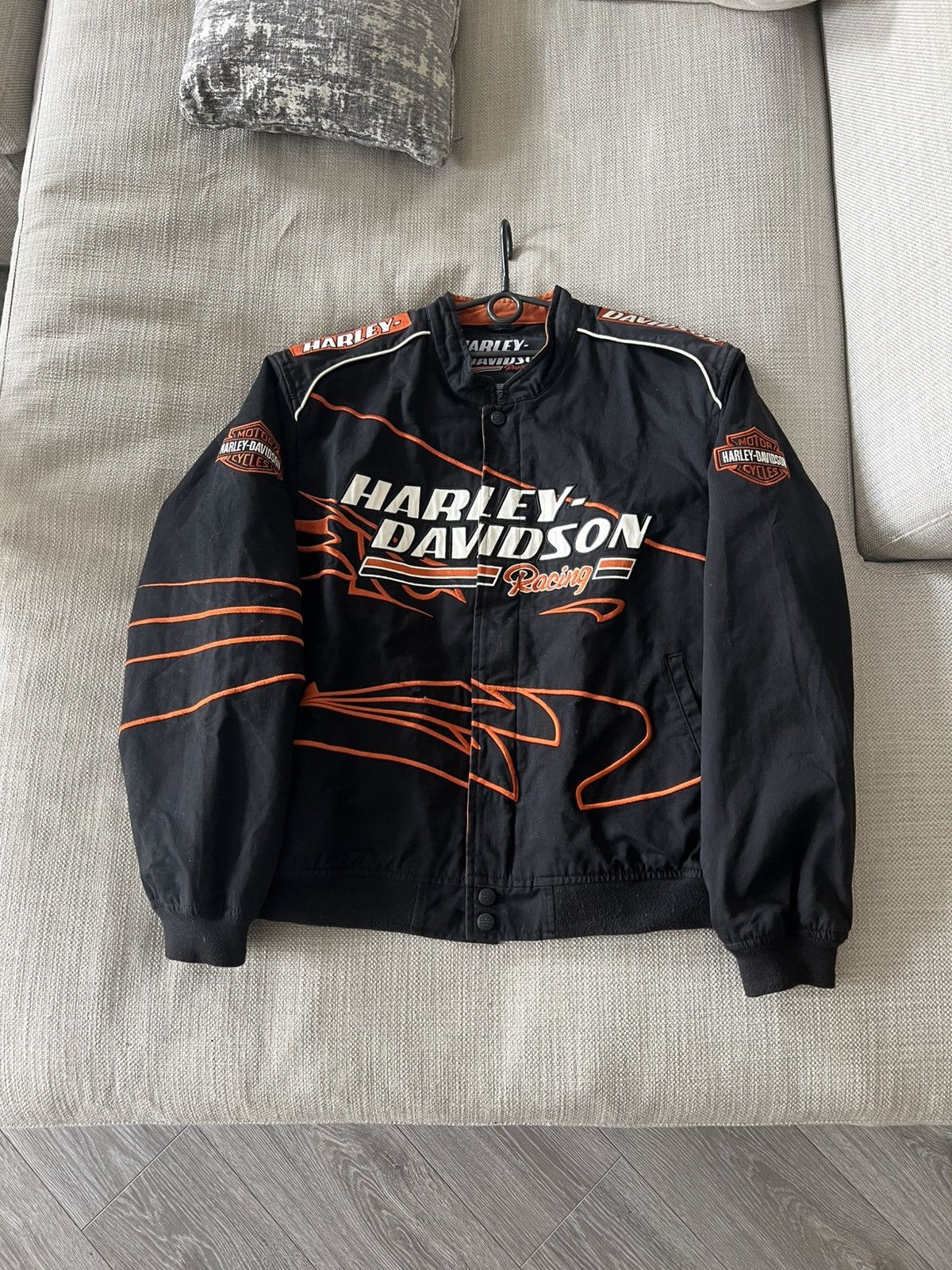 Harley Davidson × Vintage Vintage 💥 Harley Davidson Racing Jacket Size US XL / EU 56 / 4 - 3 Thumbnail