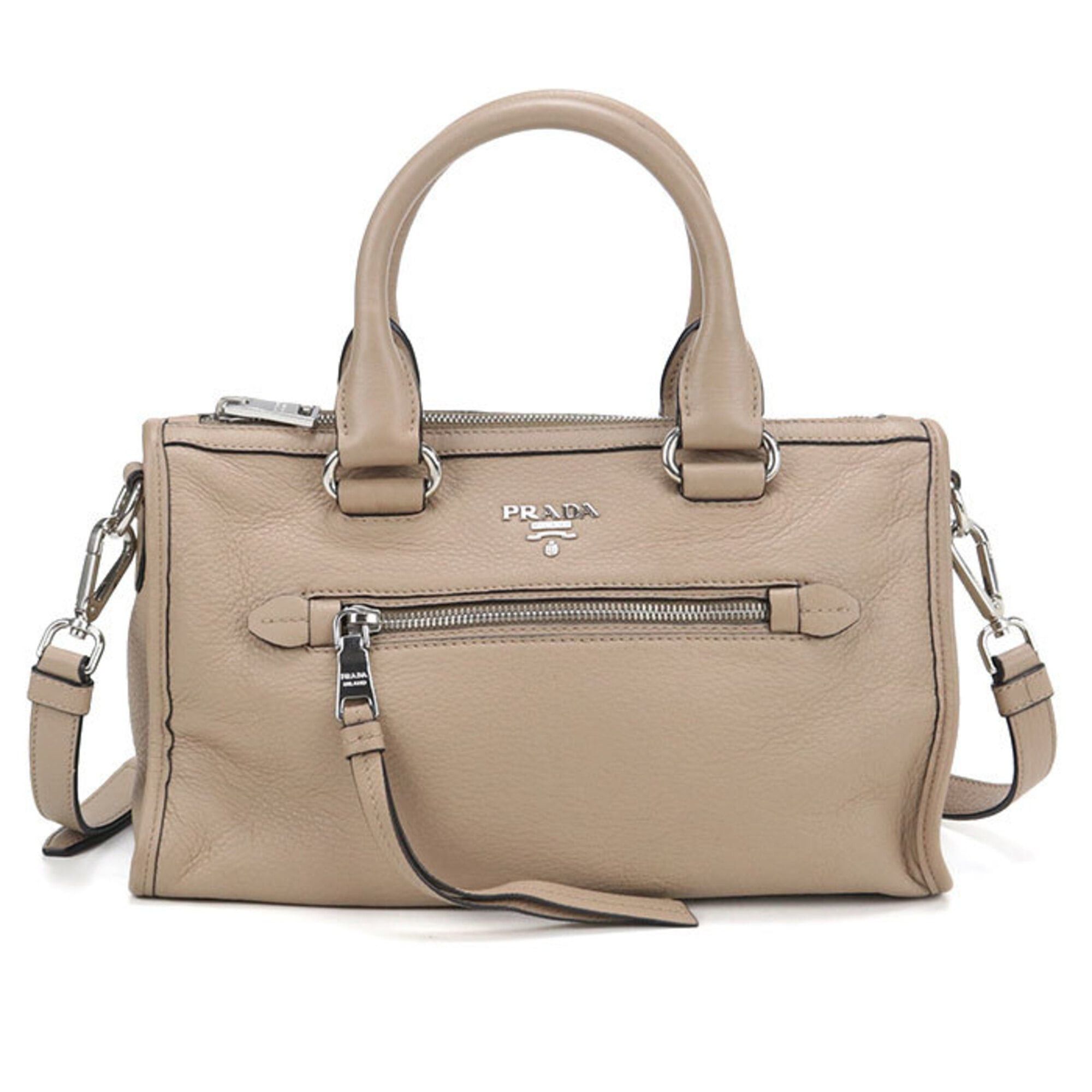 Prada Prada handbag 1BB022 2-way women's beige Size ONE SIZE - 1 Thumbnail