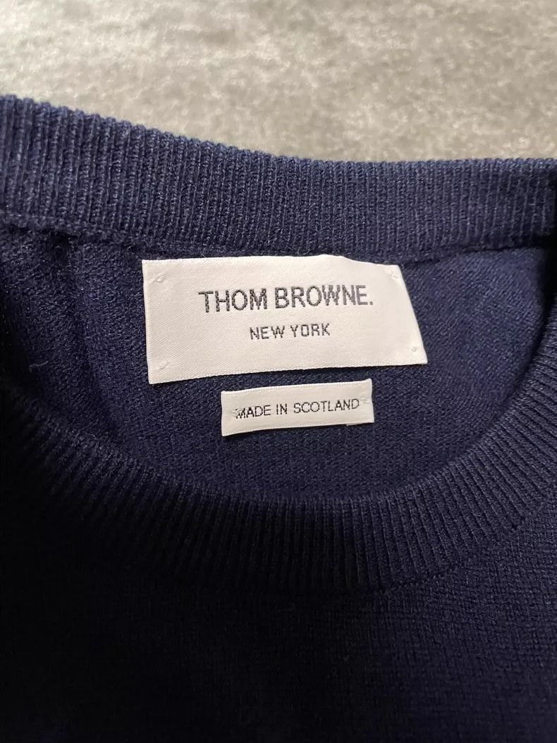 Thom Browne Thom Browne Blue sheep cashmere sweater Size US L / EU 52-54 / 3 - 5 Thumbnail
