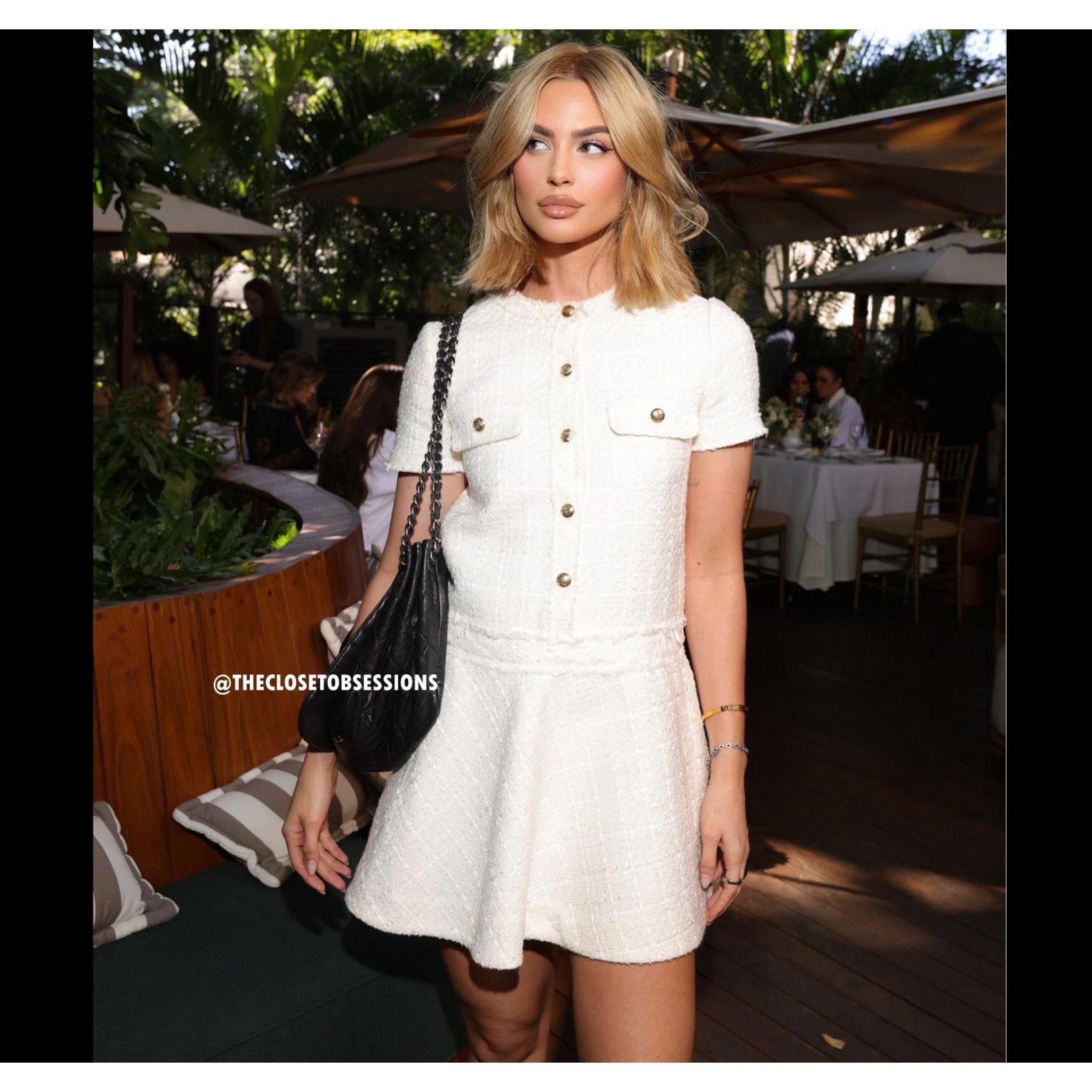 Zara CHANEL VIBES!!! ZARA BLOGGER FAVE!! Textured Short Dress NWT Size L / US 10 / IT 46 - 8 Thumbnail