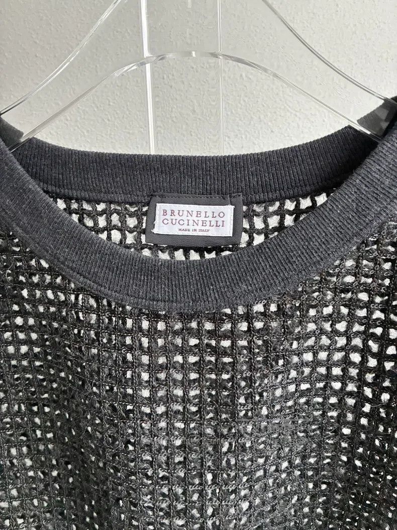 Brunello Cucinelli Brunello Cucinelli Black Cutout Knitted Vest with Beaded E Size S / US 4 / IT 40 - 4 Thumbnail