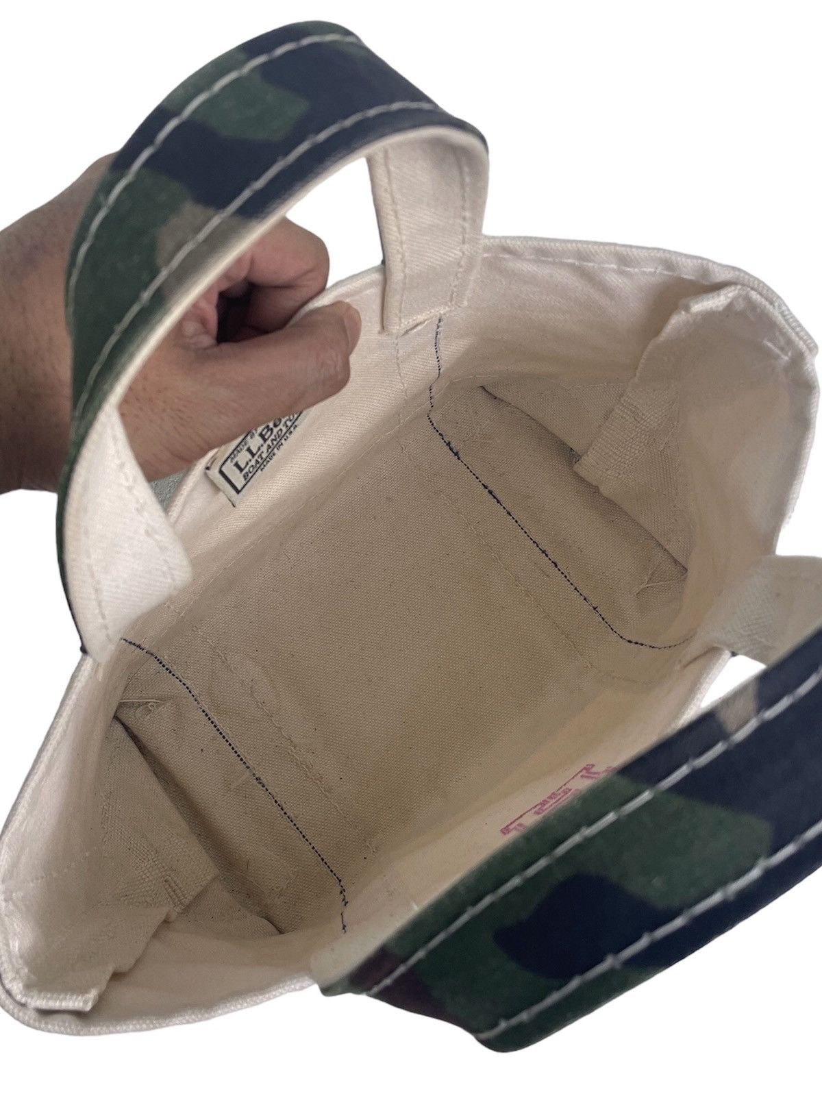 VTG 90s L.L BEAN CAMO TOTE BAG DUCK CANVAS