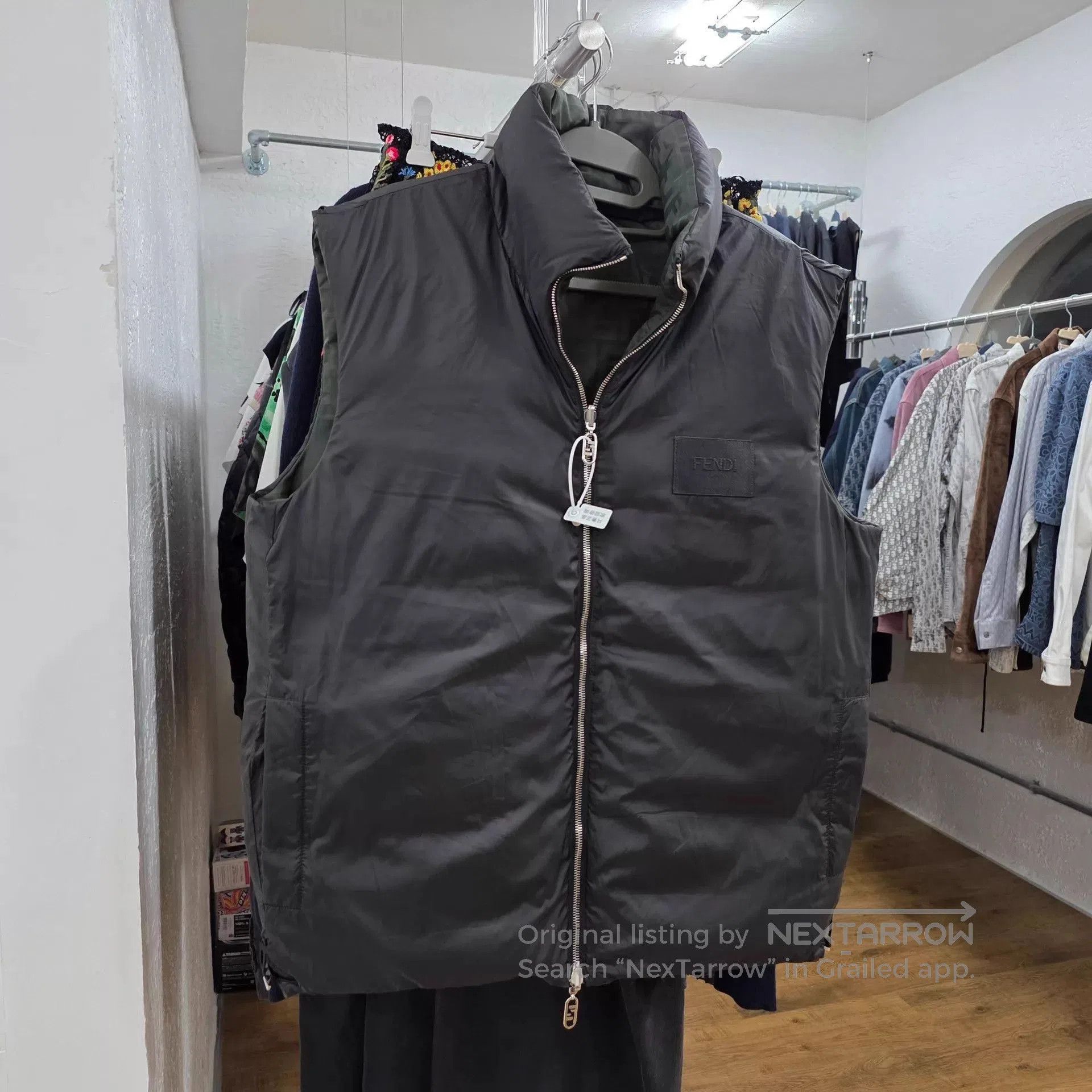 Fendi Multi Pattern Zip-Front Puffer Vest - Size S. Size US S / EU 44-46 / 1 - 2 Thumbnail
