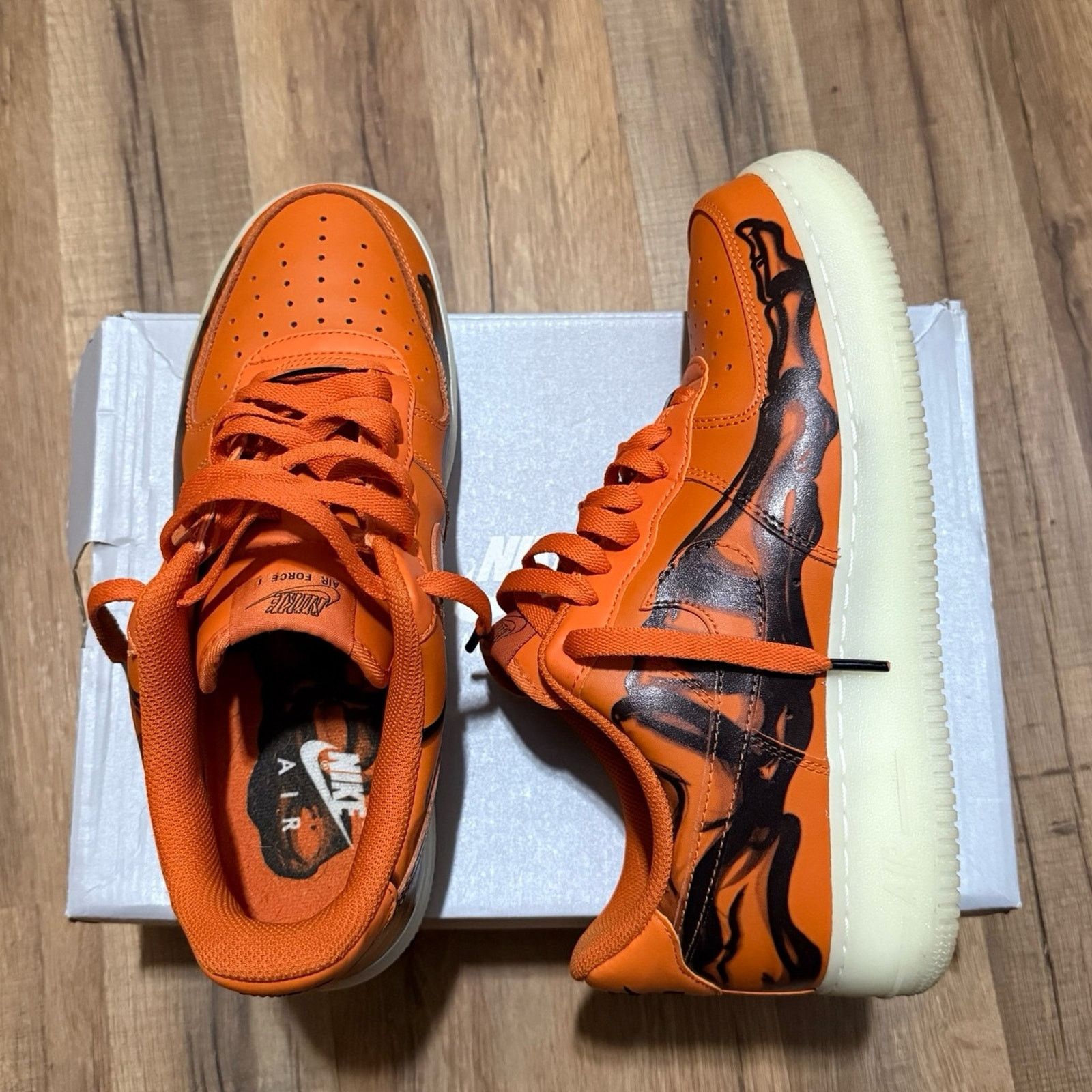 Nike Nike Air Force 1 Low Orange Skeleton Size US 9.5 / EU 42-43 - 4 Thumbnail