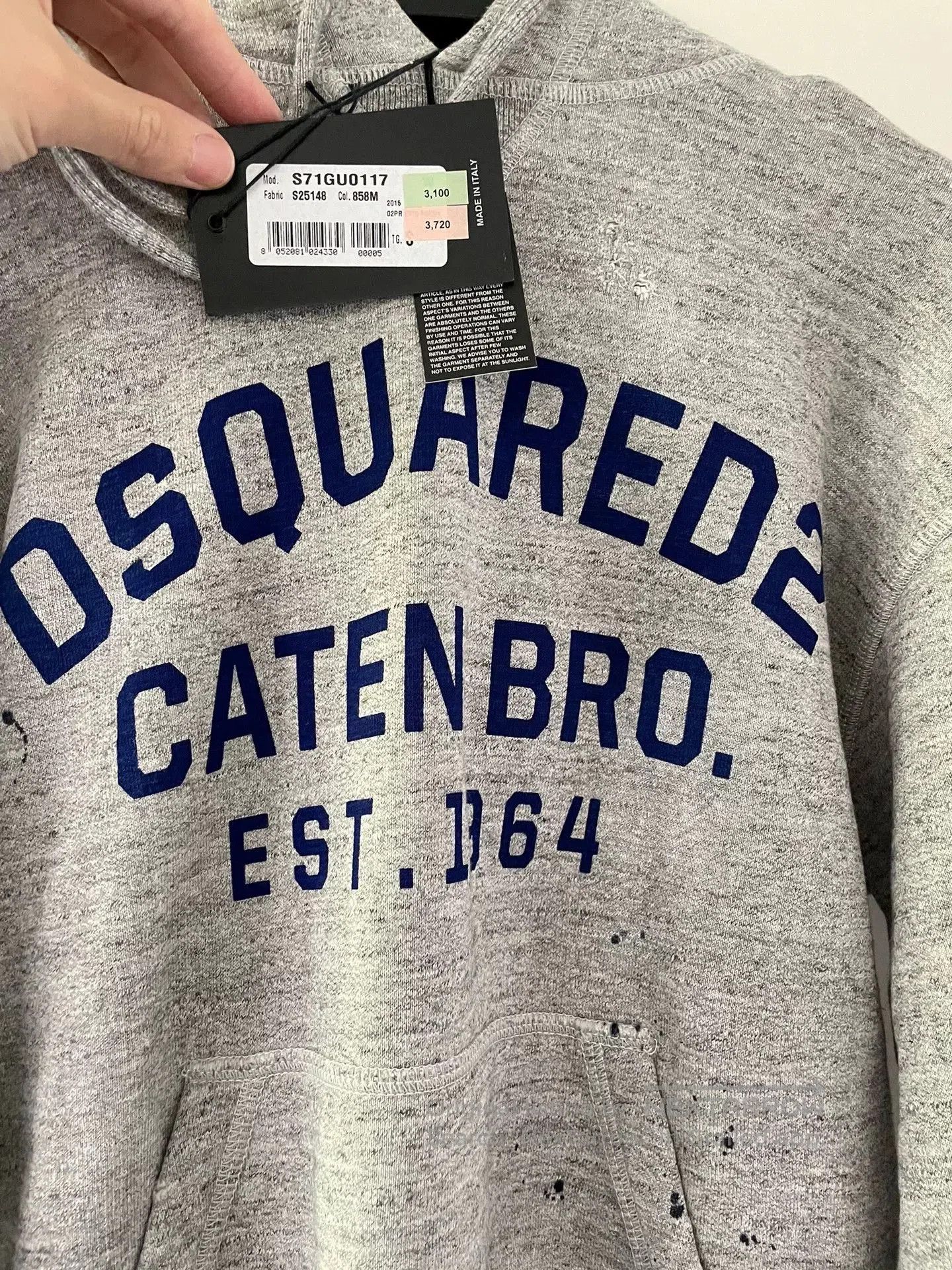 Dsquared2 Dsquared2 Splatter Paint Hole Hoodie. Size US M / EU 48-50 / 2 - 3 Thumbnail