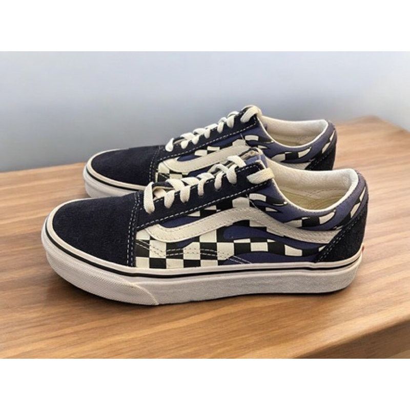 Vans Blue Vans Tennis Sneakers Checked Female Sz 6.5 Size US 6.5 / IT 36.5 - 1 Thumbnail