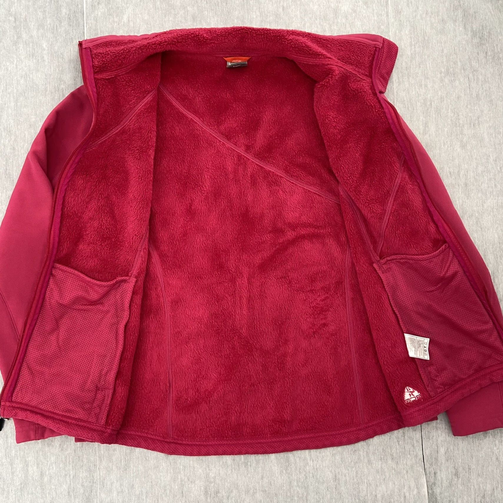 Nike Nike ACG Jacket Womens Large Pink Full Zip Logo Pockets Stretch Coat Adult L Size L / US 10 / IT 46 - 2 Thumbnail