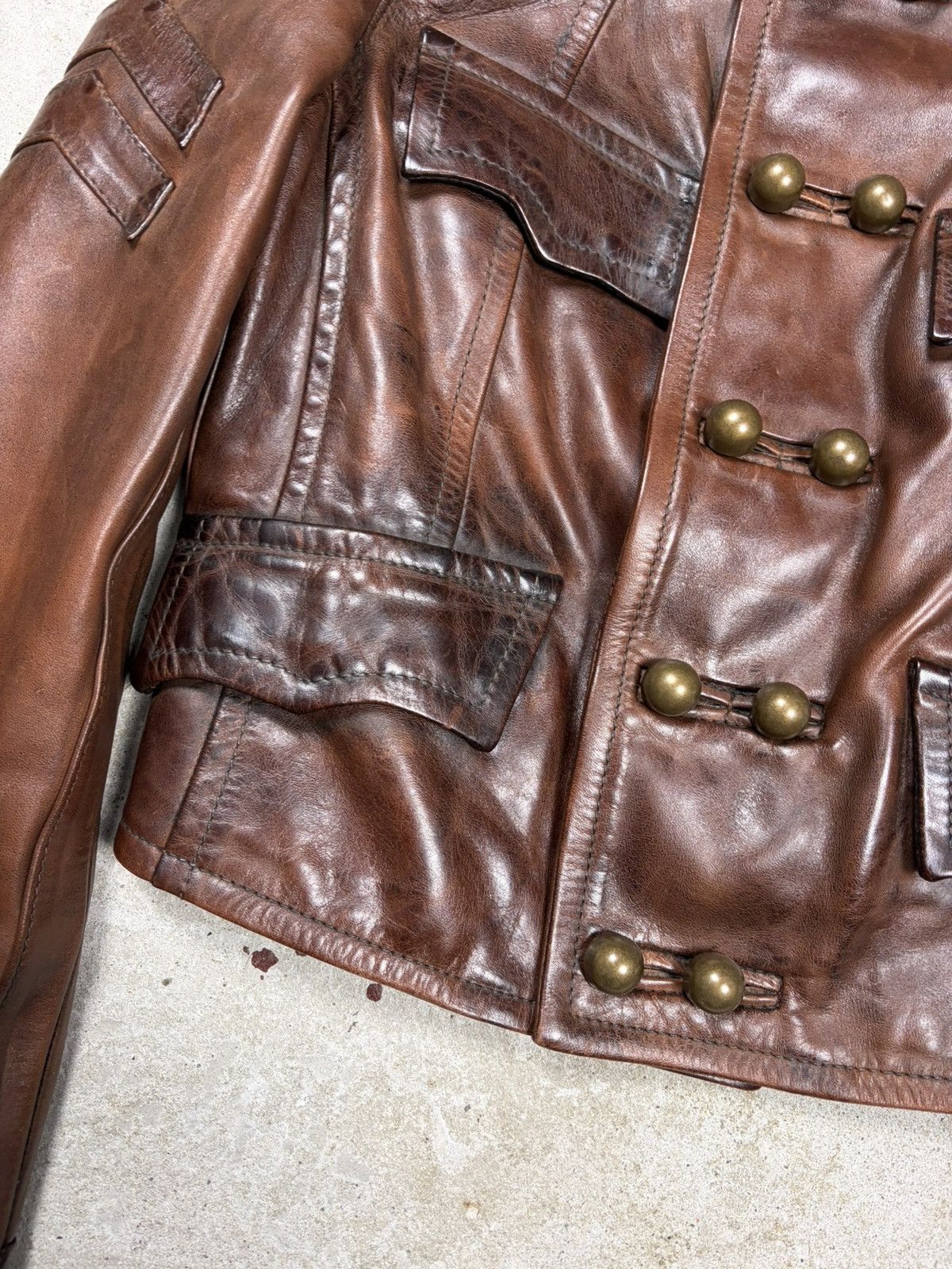 Dsquared2 DSquared2 Sienna Leather Military Jacket Civil Rare Size S / US 4 / IT 40 - 5 Thumbnail