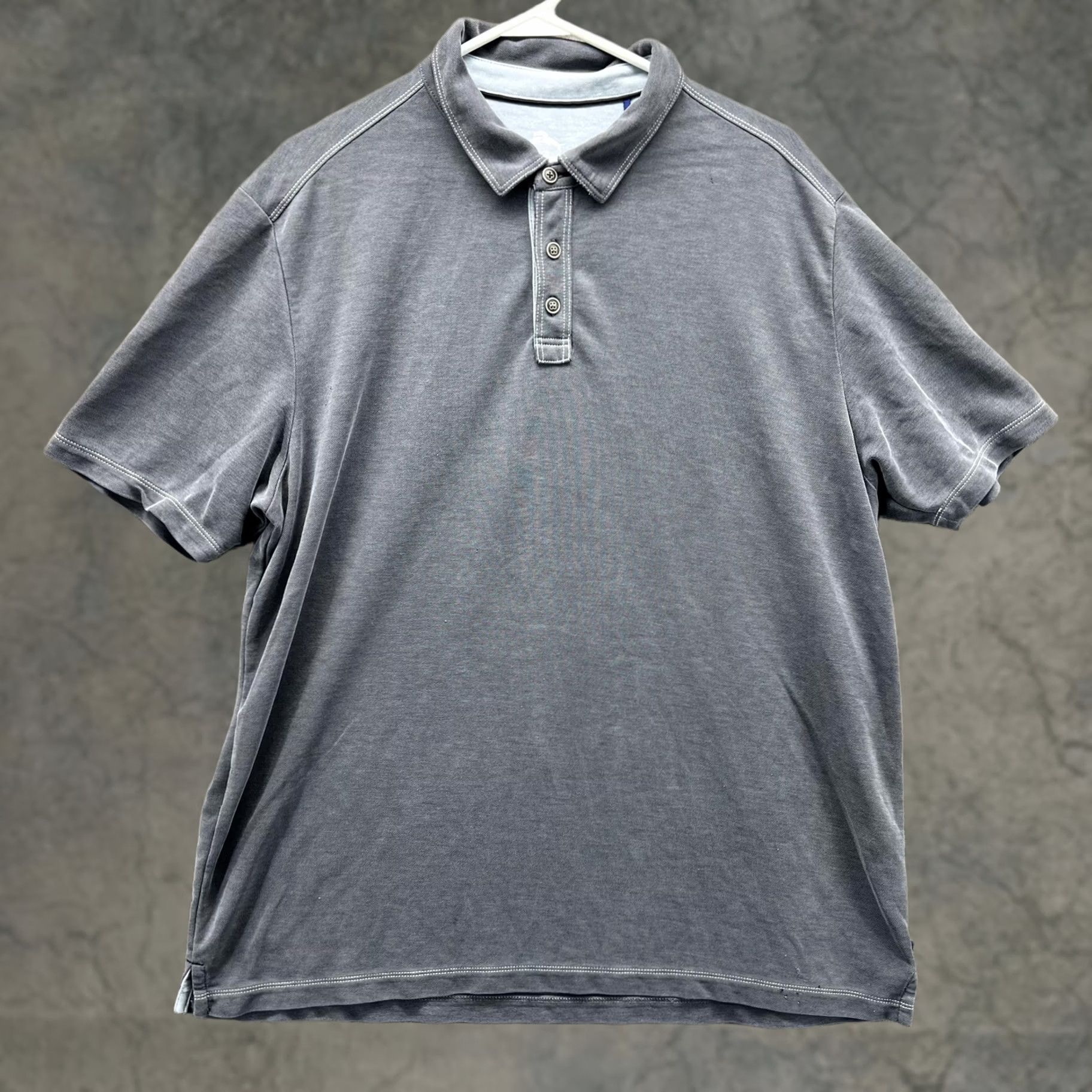 Tommy Bahama Tommy Bahama Polo Shirt Mens XL Gray Tencel Lyocell Blend Short Sleeve Casual Golf Size US XL / EU 56 / 4 - 1 Thumbnail